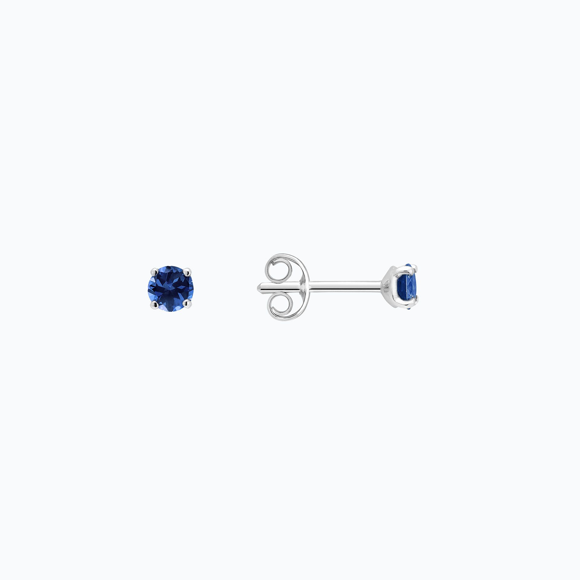 Boucles Alva Saphir Bleu Éclipse 3.5 mm