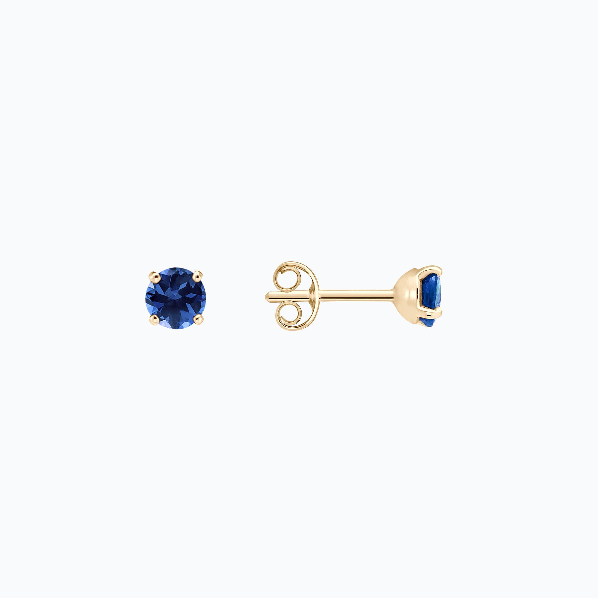 Boucles Alva Saphir Bleu Éclipse 4.5 mm