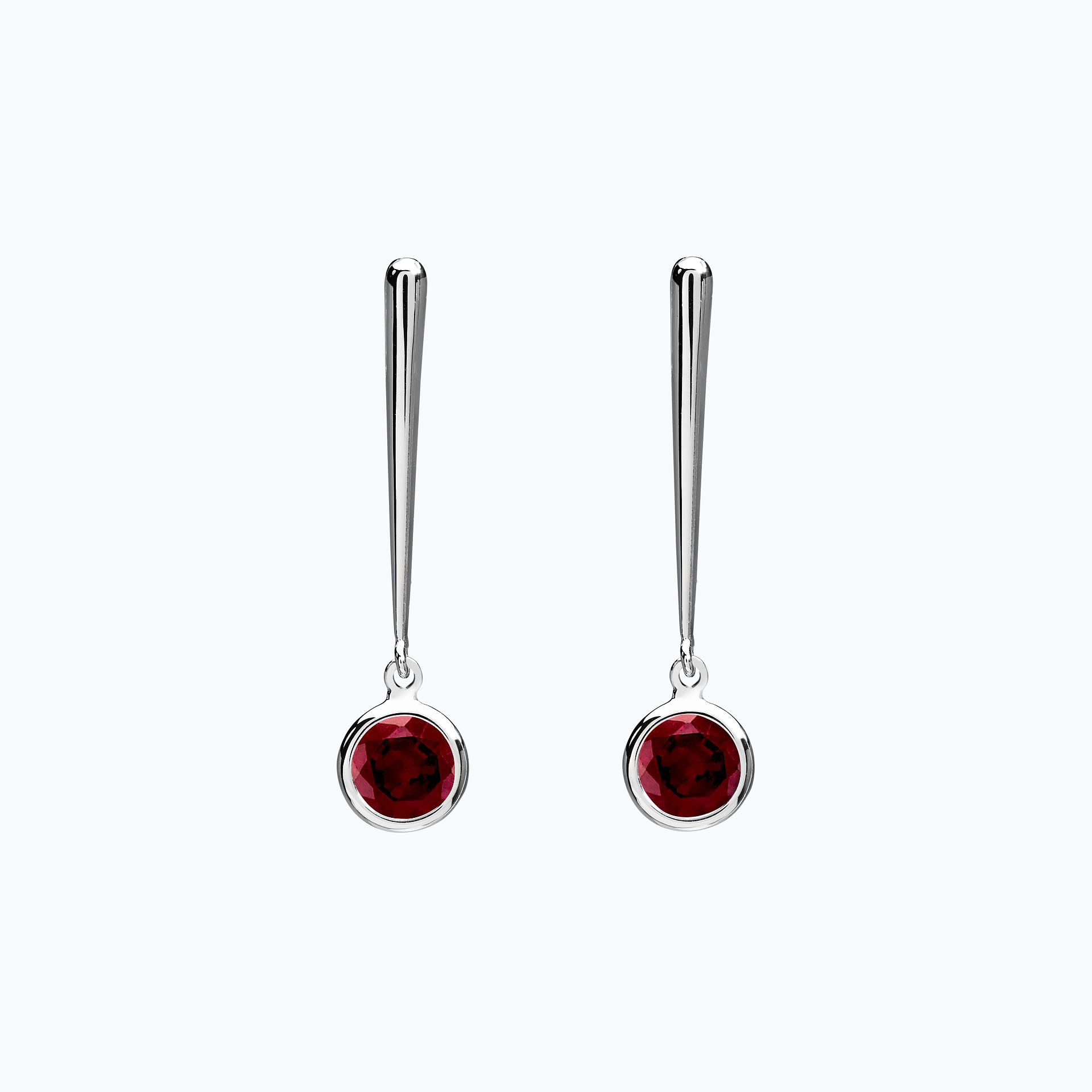 Pendants Nymphéa Rubis