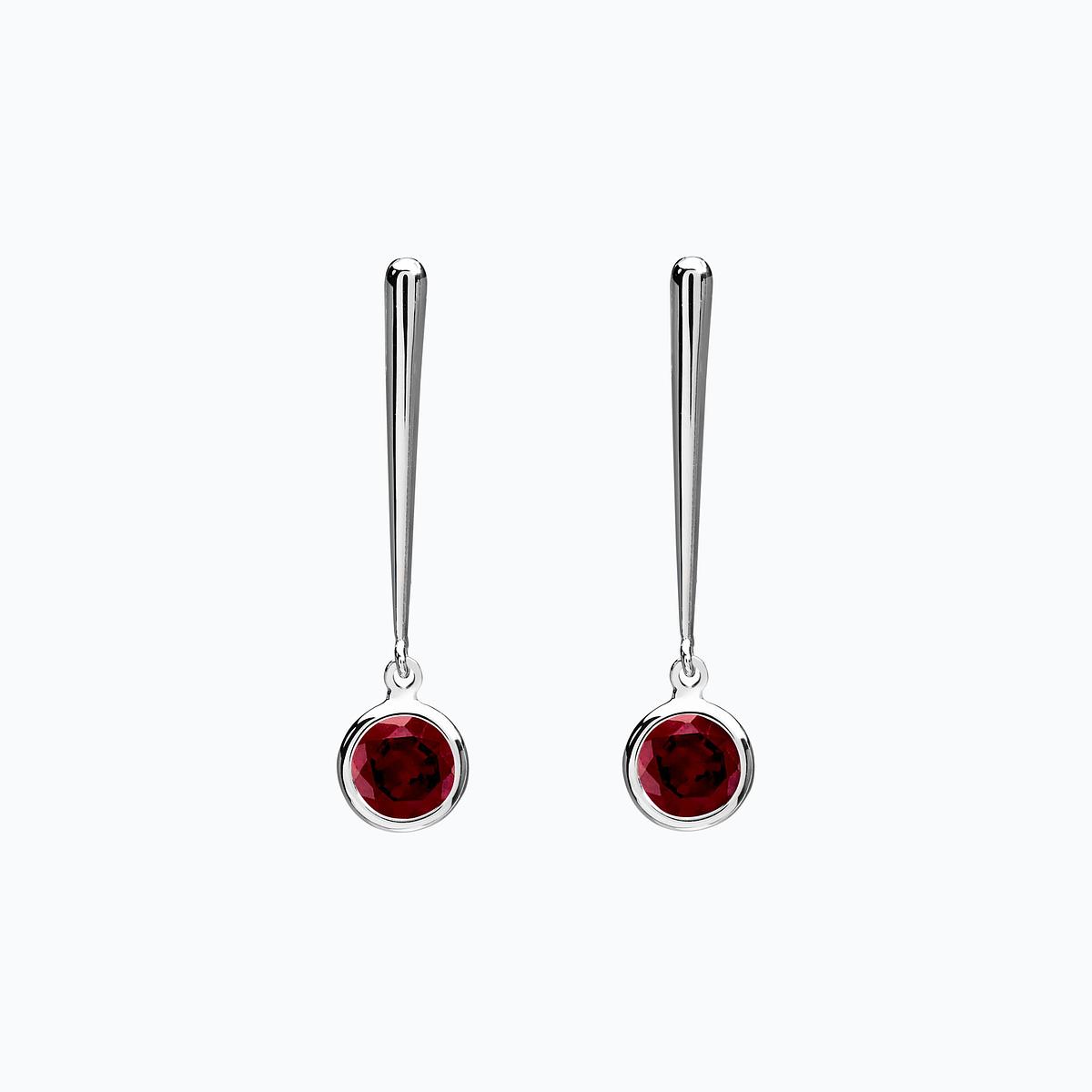 Pendants Nymphéa Rubis