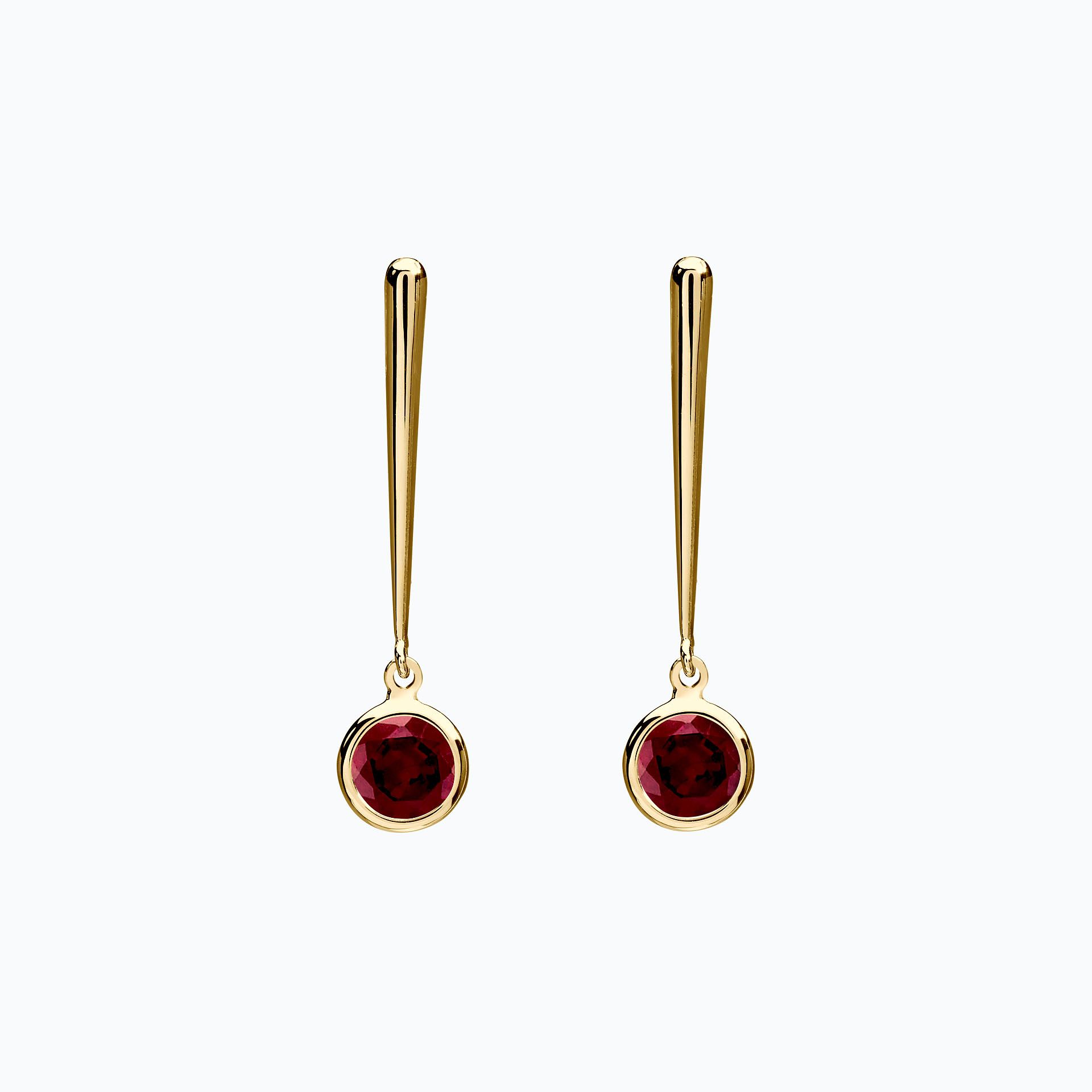 Pendants Nymphéa Rubis