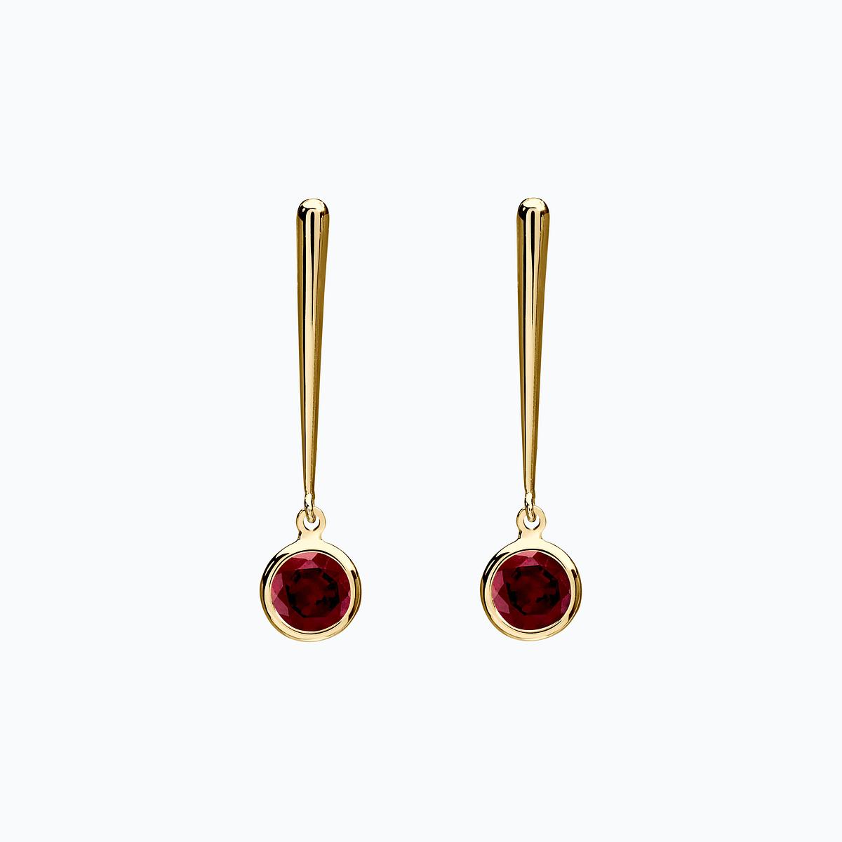 Pendants Nymphéa Rubis