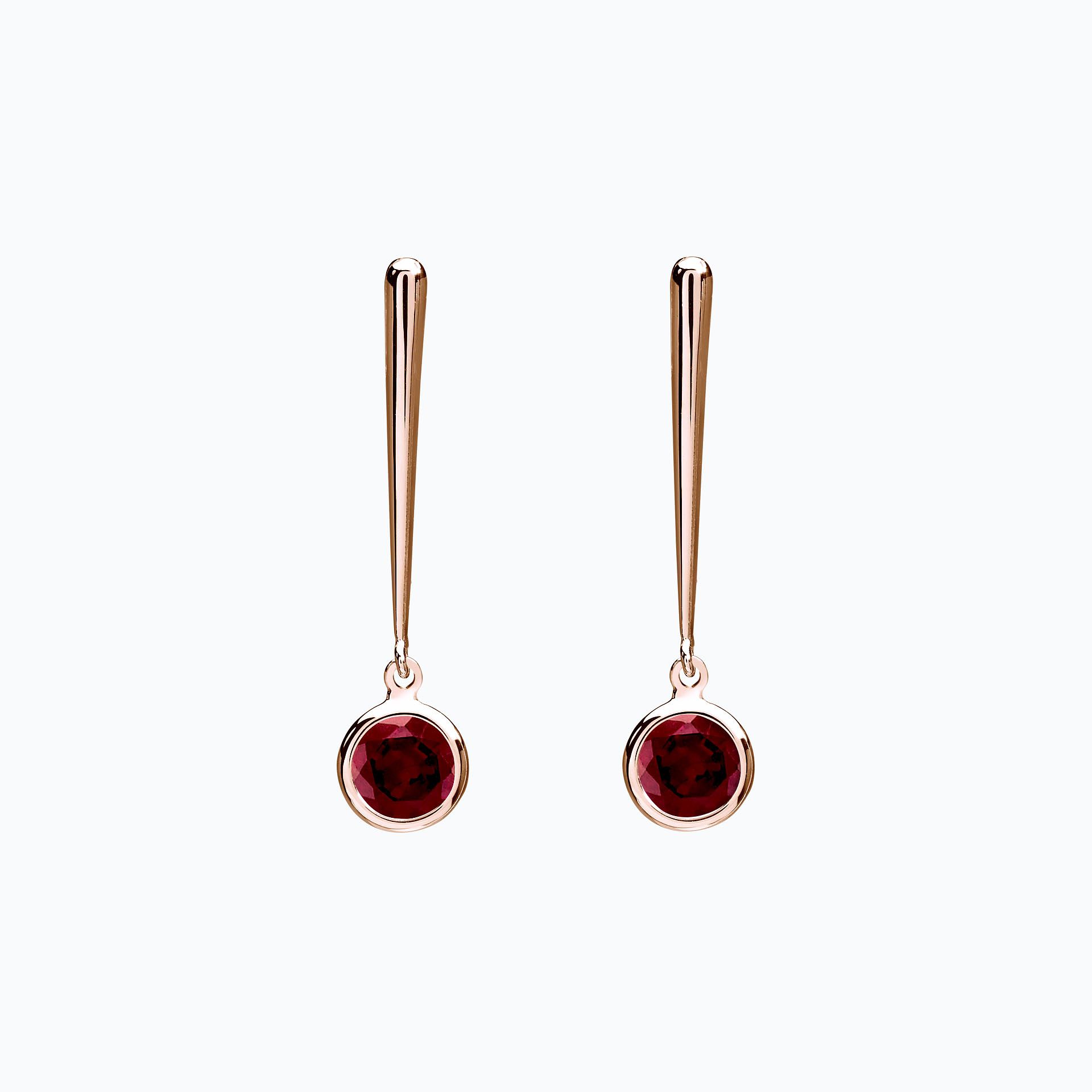 Pendants Nymphéa Rubis