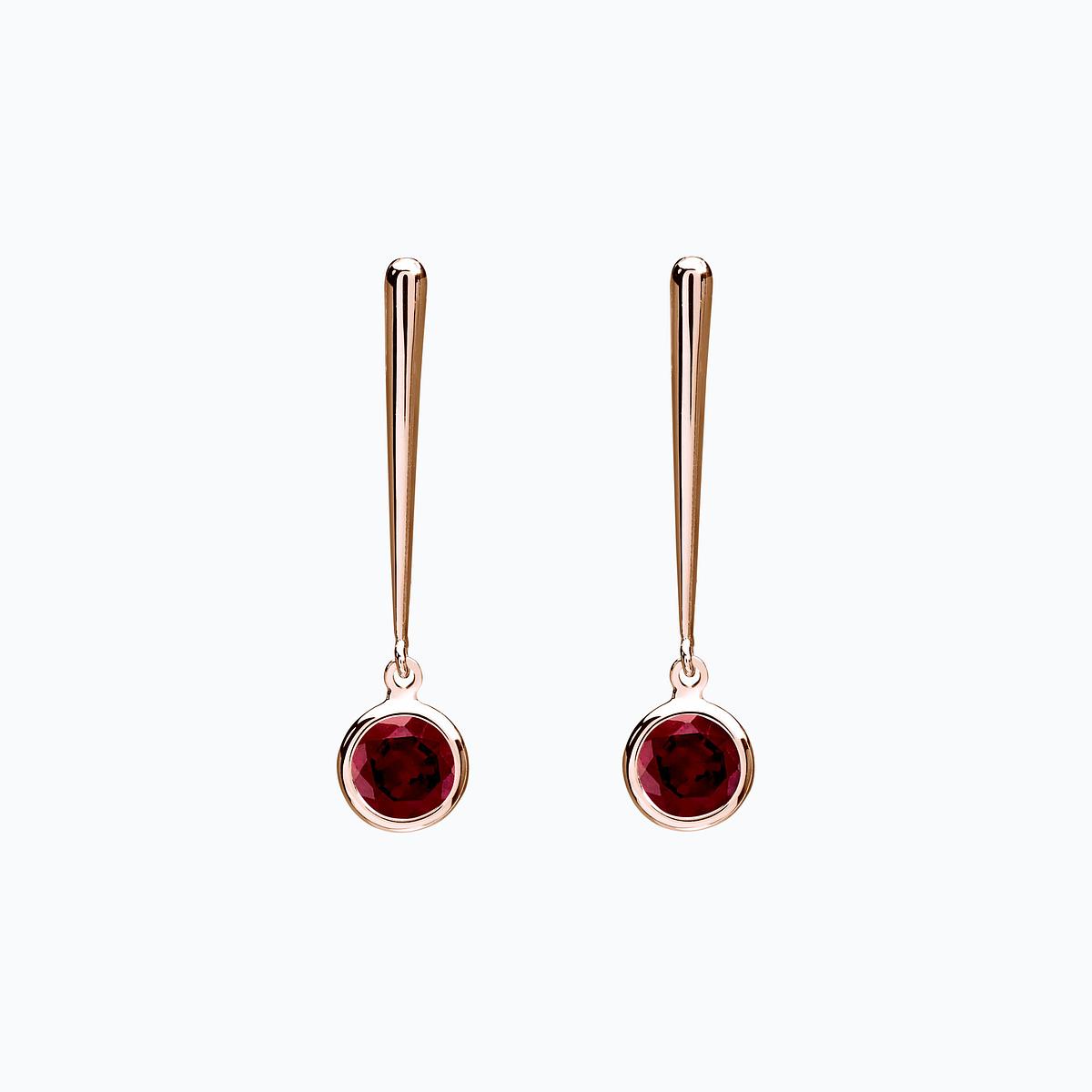 Pendants Nymphéa Rubis