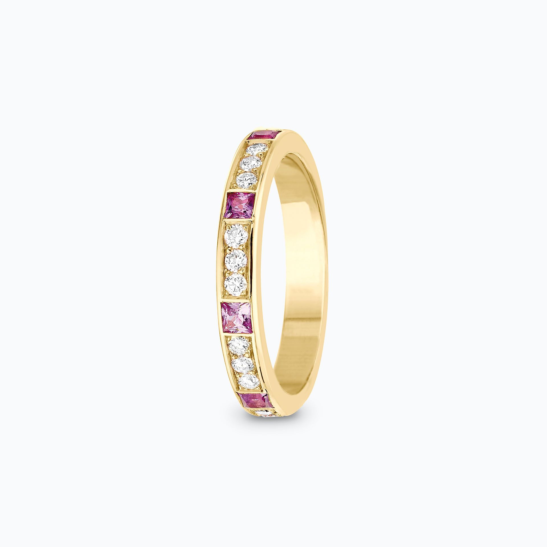 Alliance Ruban Saphir Rose Princesse