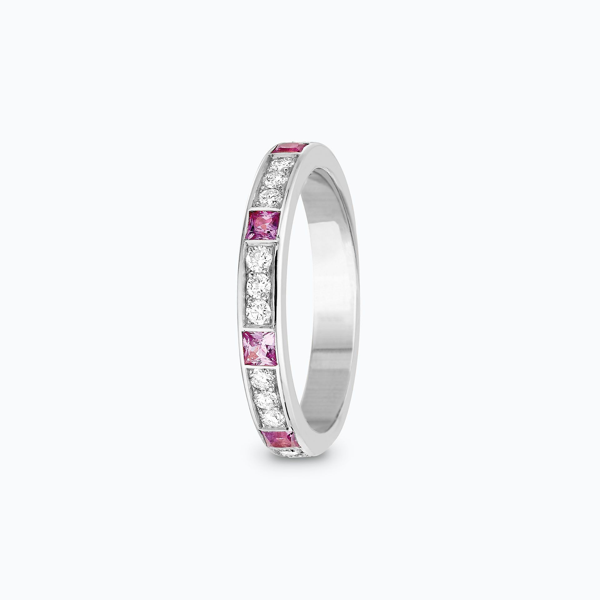 Alliance Ruban Saphir Rose Princesse