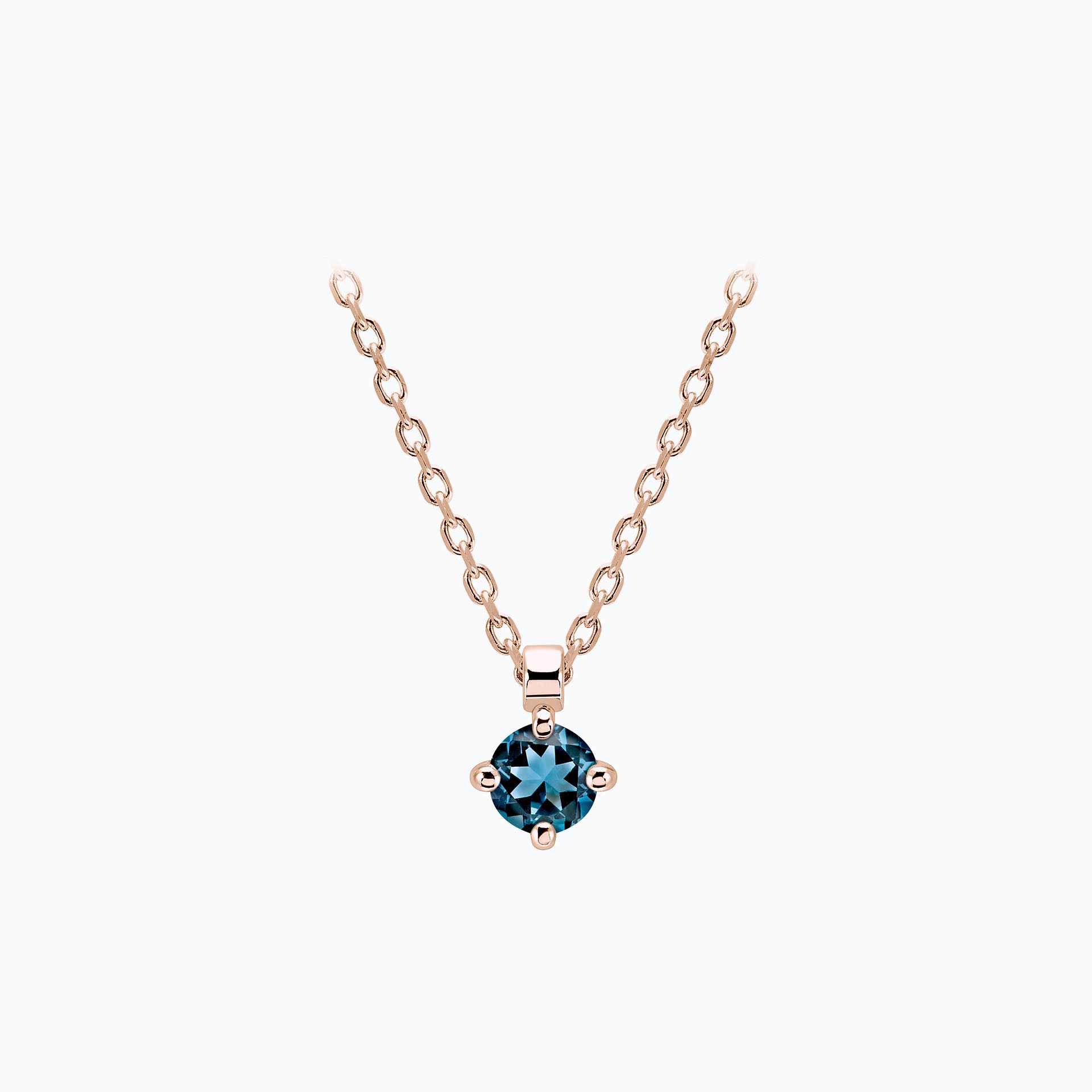 Collier Alva Topaze Blue London 3.5 mm