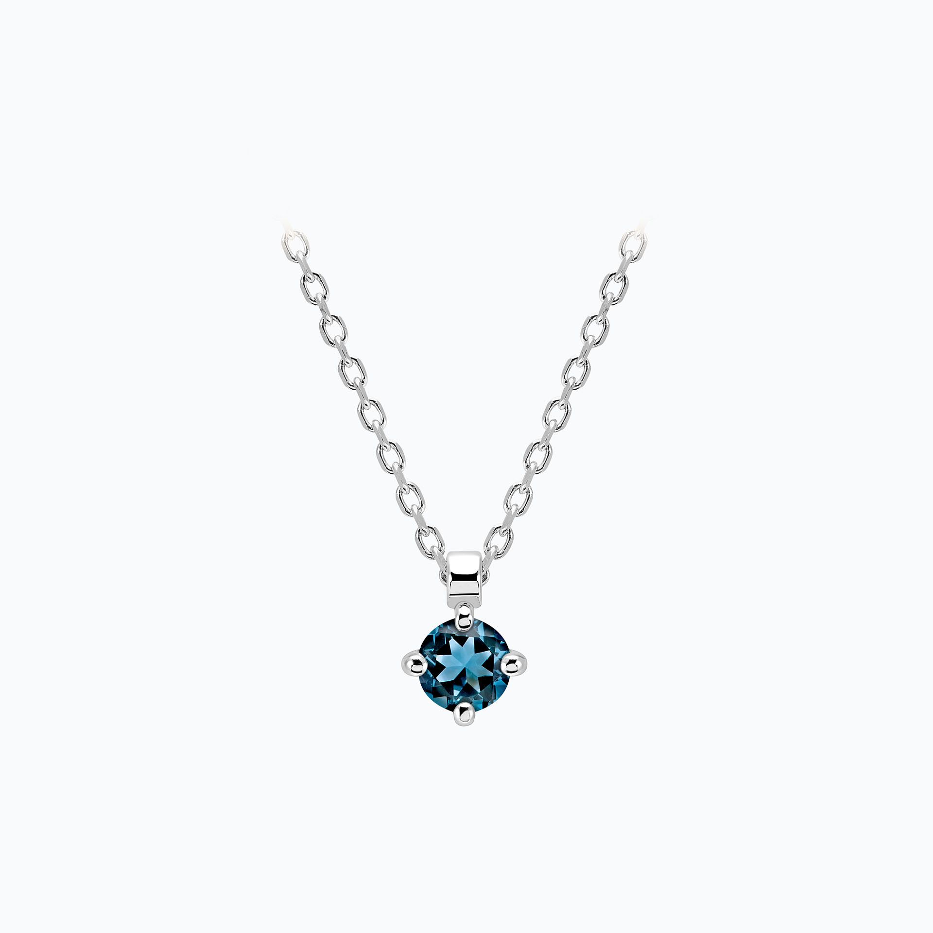 Collier Alva Topaze Blue London 3.5 mm