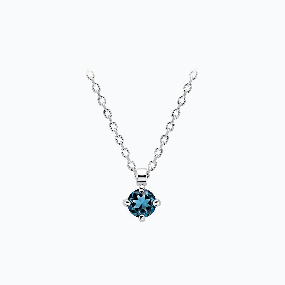 Collier Alva Topaze Blue London 3.5 mm