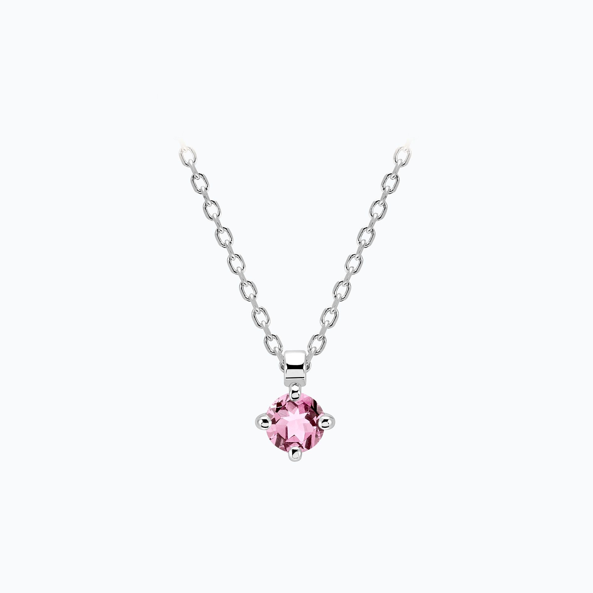Collier Alva Saphir Rose Poudré 3.5 mm