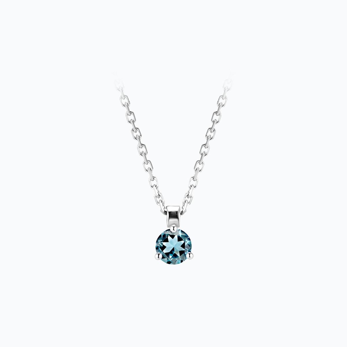 Collier Pyramid Aigue-marine 3.5 mm