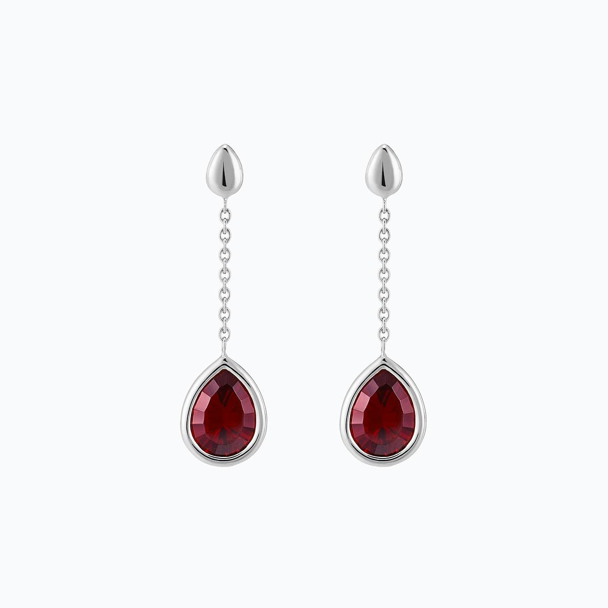Pendants Dahlia Rubis