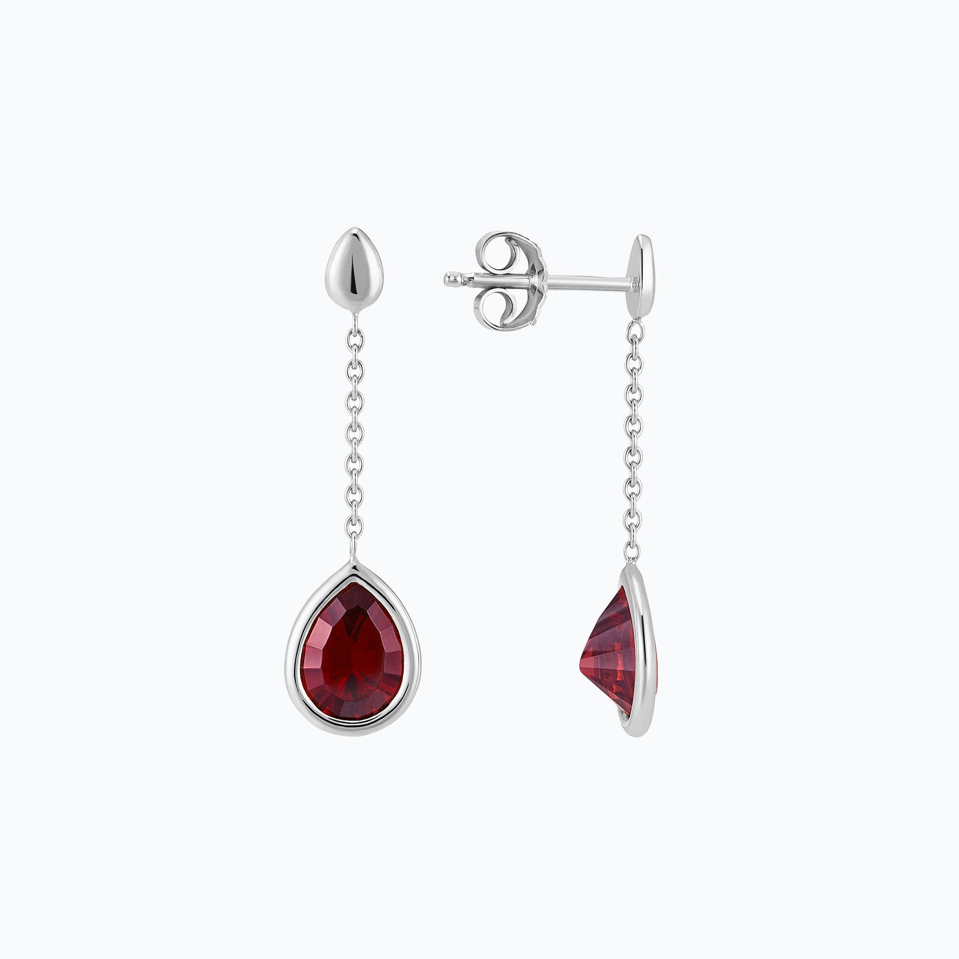 Pendants Dahlia Rubis