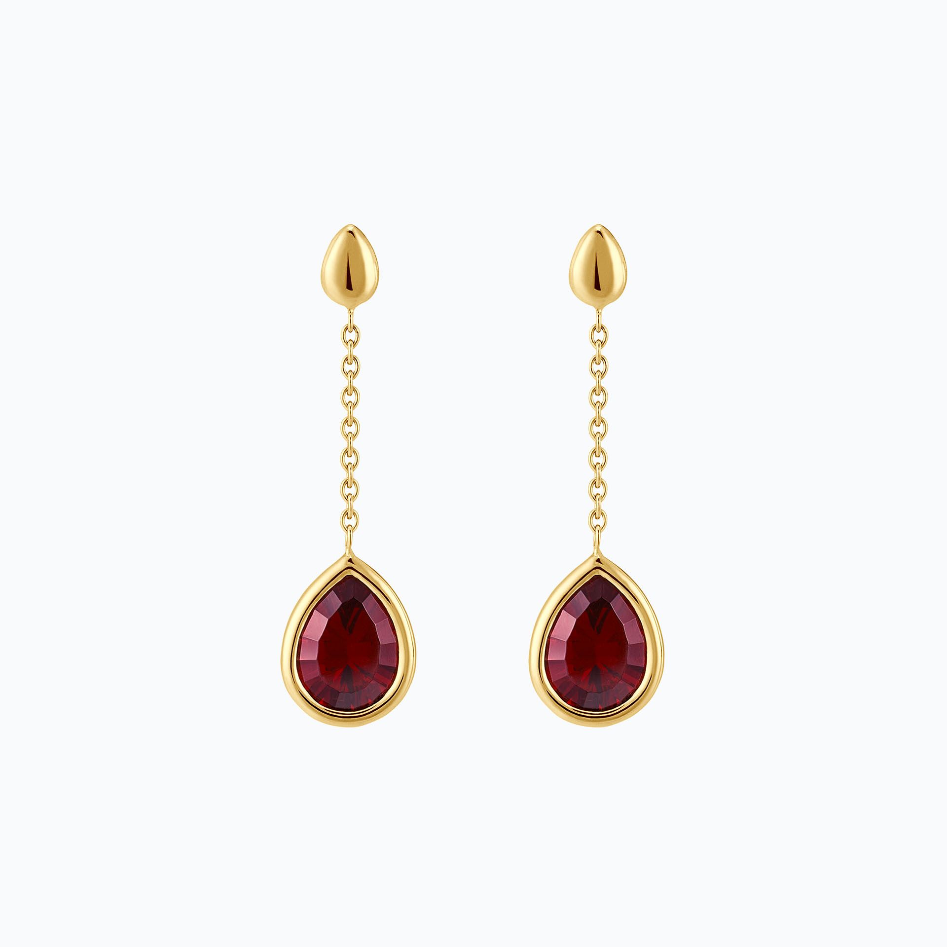 Pendants Dahlia Rubis