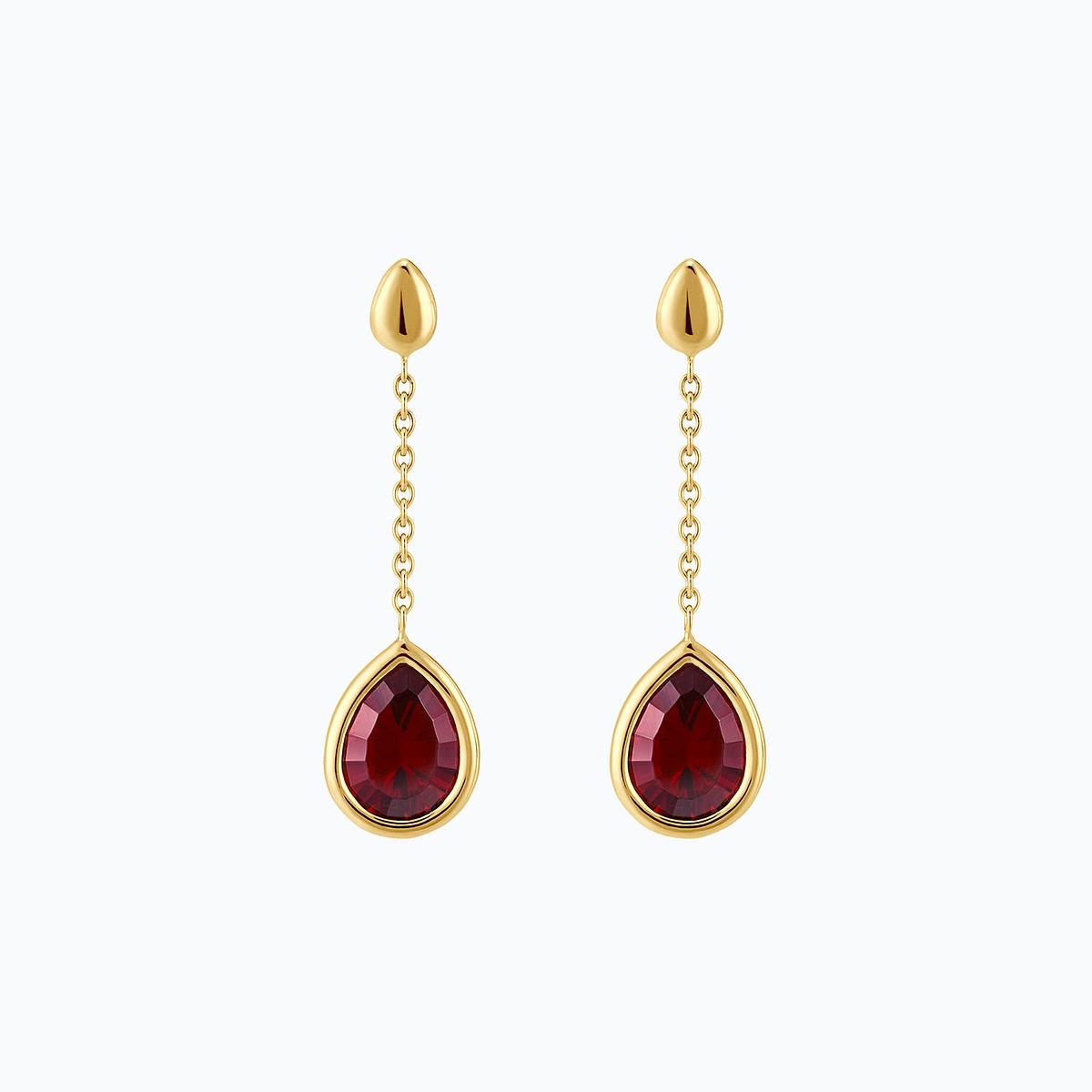 Pendants Dahlia Rubis