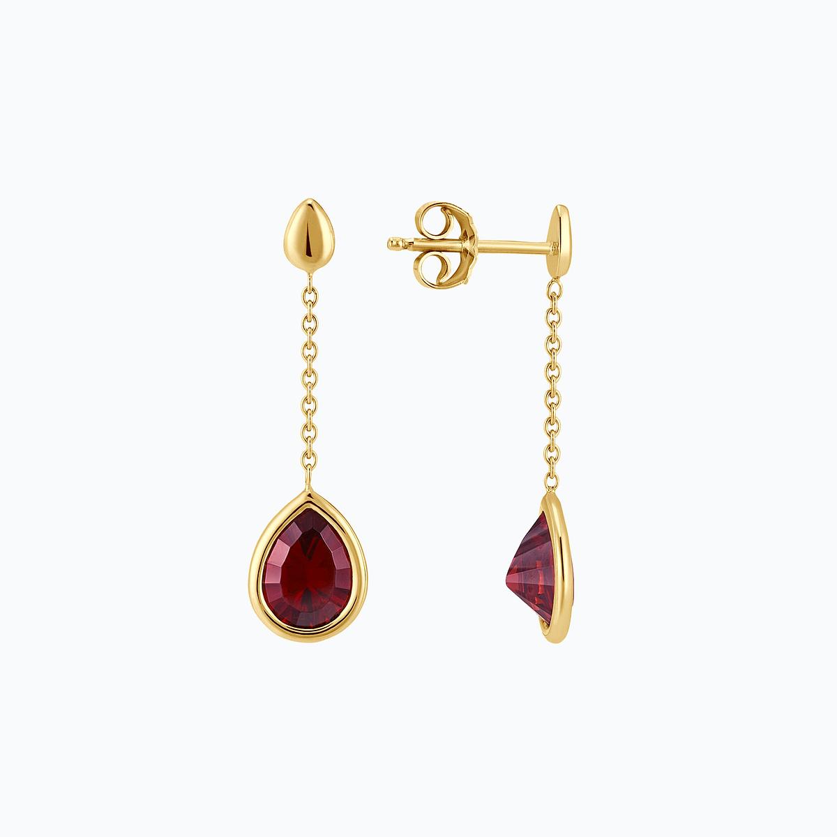 Pendants Dahlia Rubis