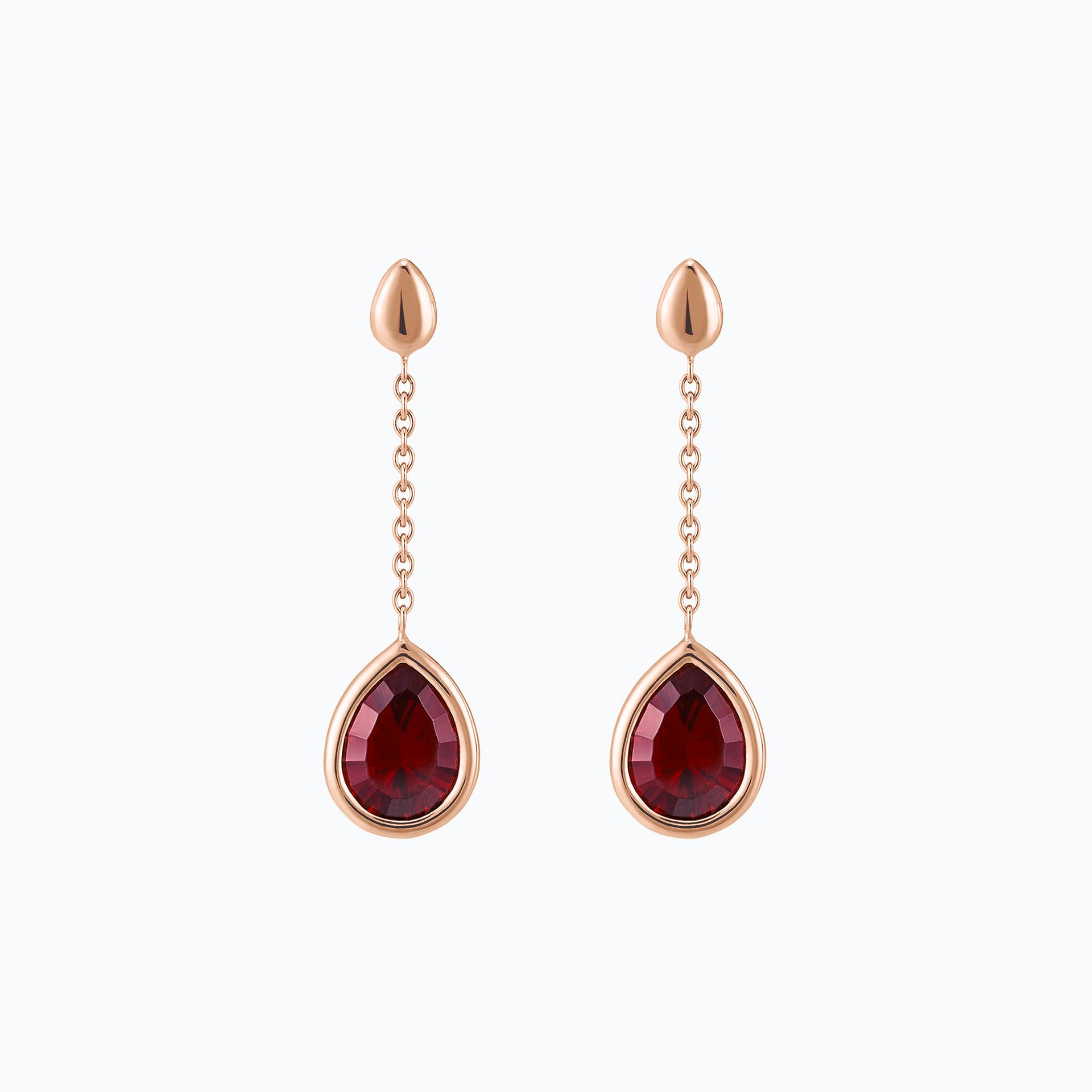 Pendants Dahlia Rubis