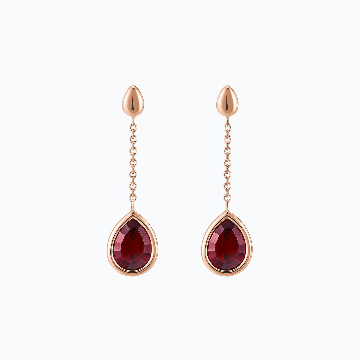 Pendants Dahlia Rubis