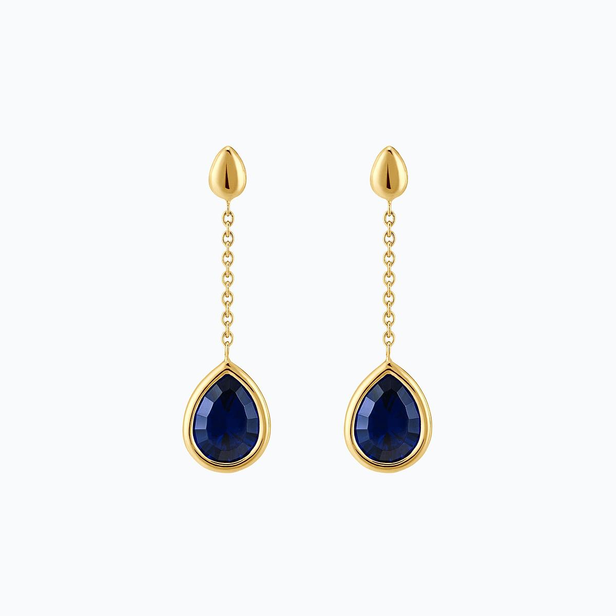 Pendants Dahlia Saphir