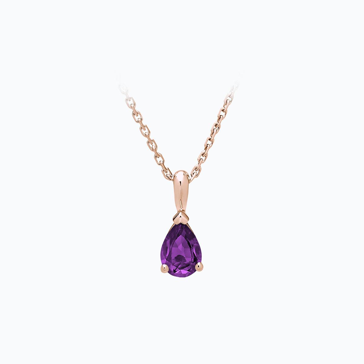 Pendentif Goutte Améthyste 6 x 4 mm