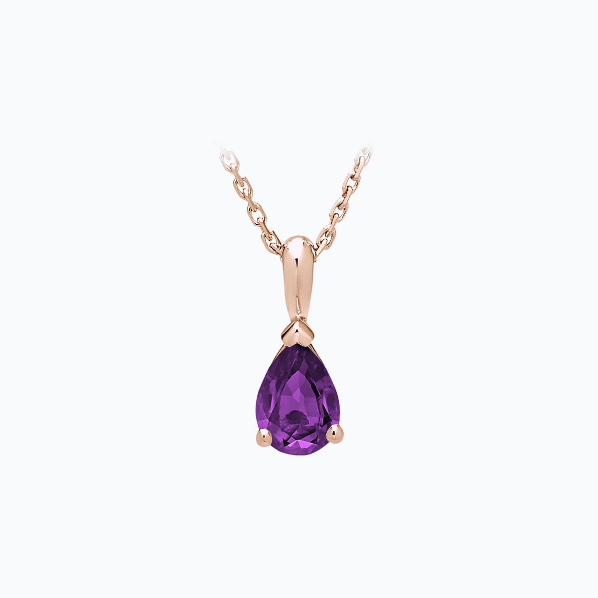 Pendentif Goutte Améthyste 7 x 5 mm