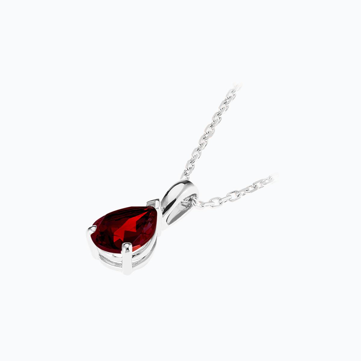 Pendentif Goutte Grenat 6 x 4 mm