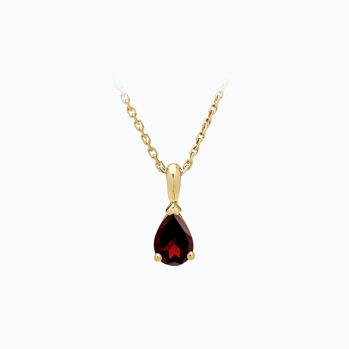 Pendentif Goutte Grenat 6 x 4 mm