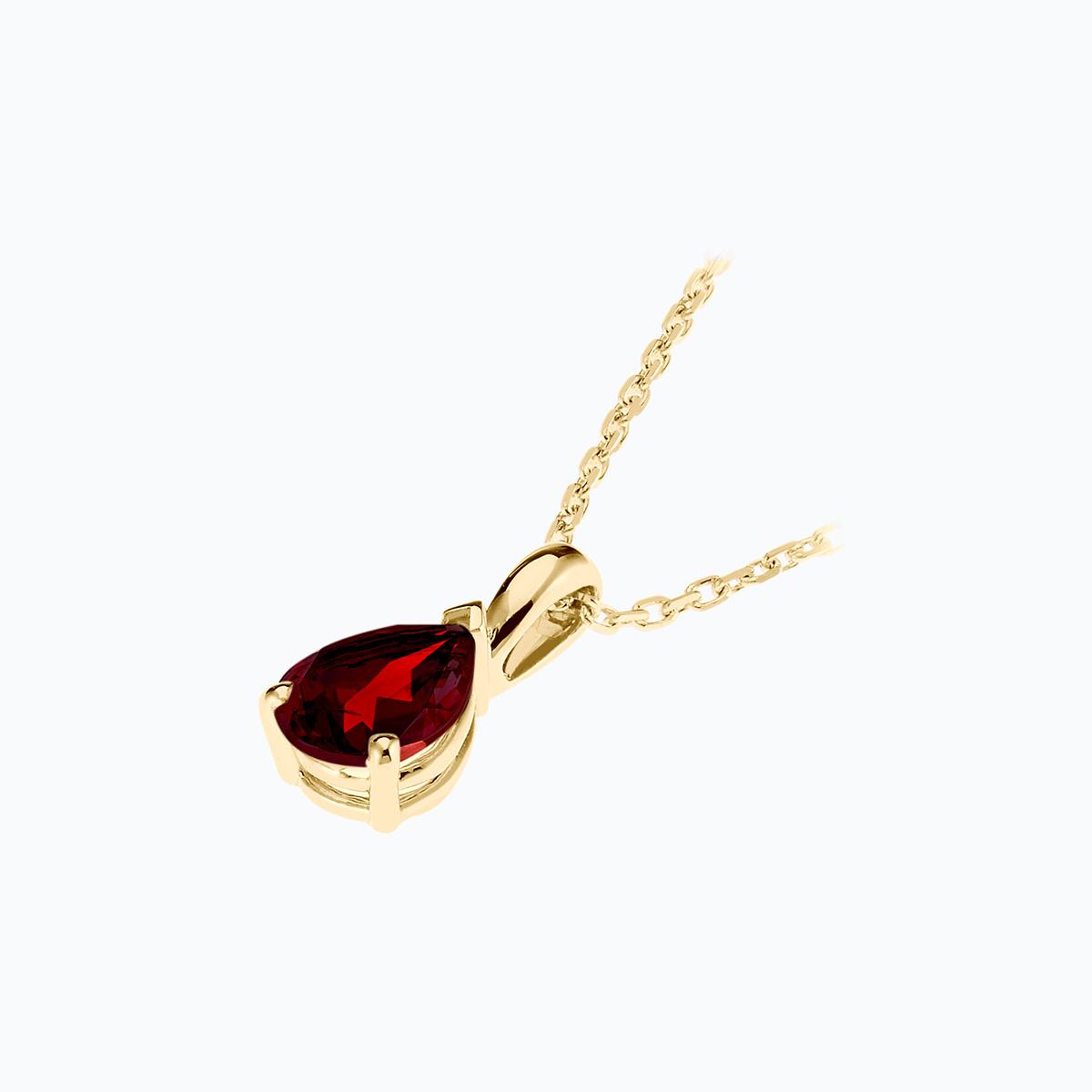 Pendentif Goutte Grenat 6 x 4 mm