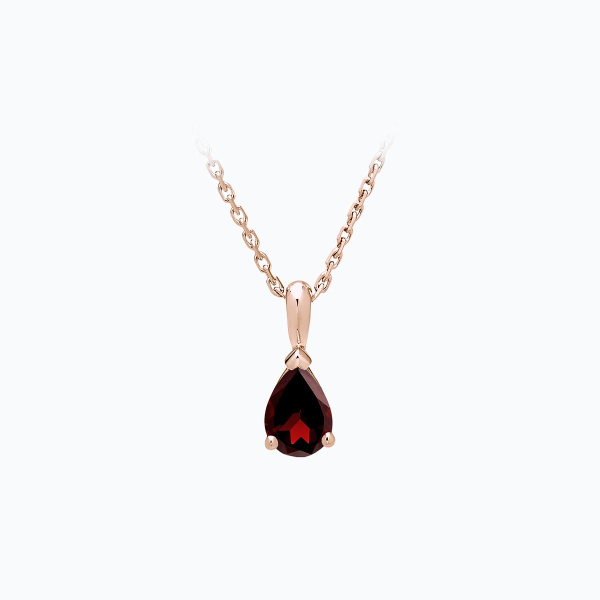 Pendentif Goutte Grenat 6 x 4 mm