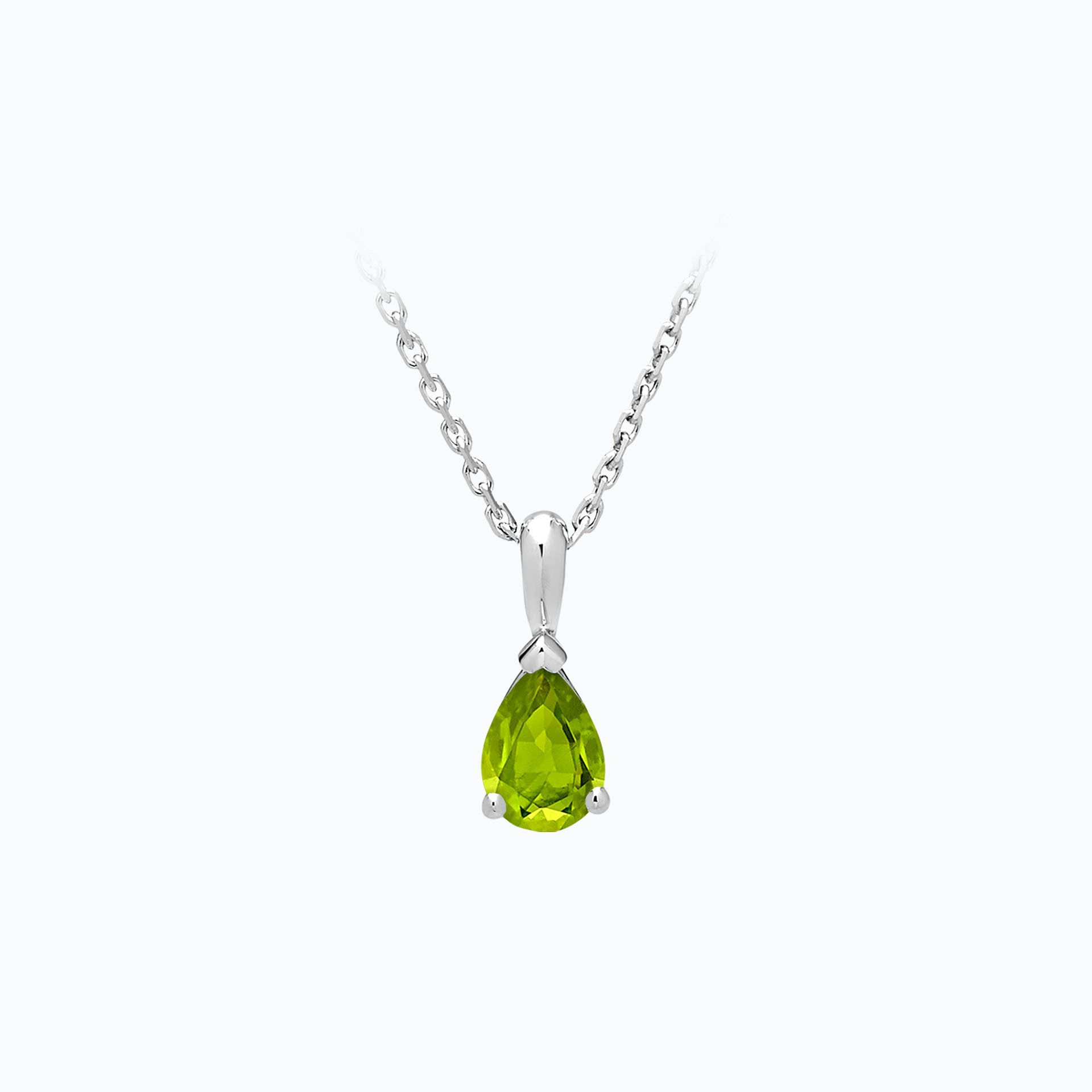 Pendentif Goutte Péridot 6 x 4 mm