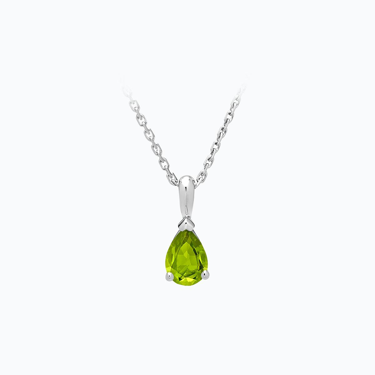 Pendentif Goutte Péridot 6 x 4 mm
