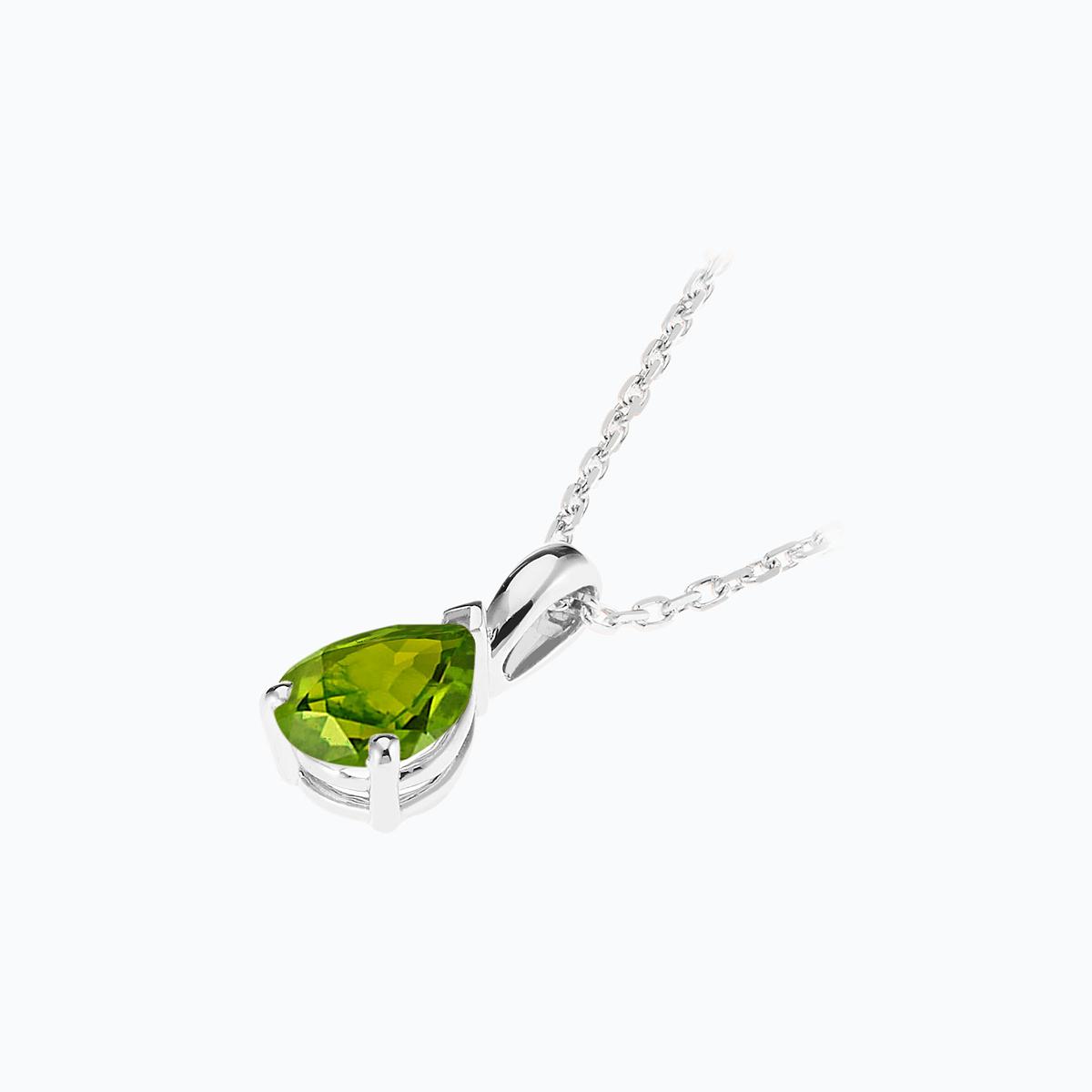 Pendentif Goutte Péridot 6 x 4 mm