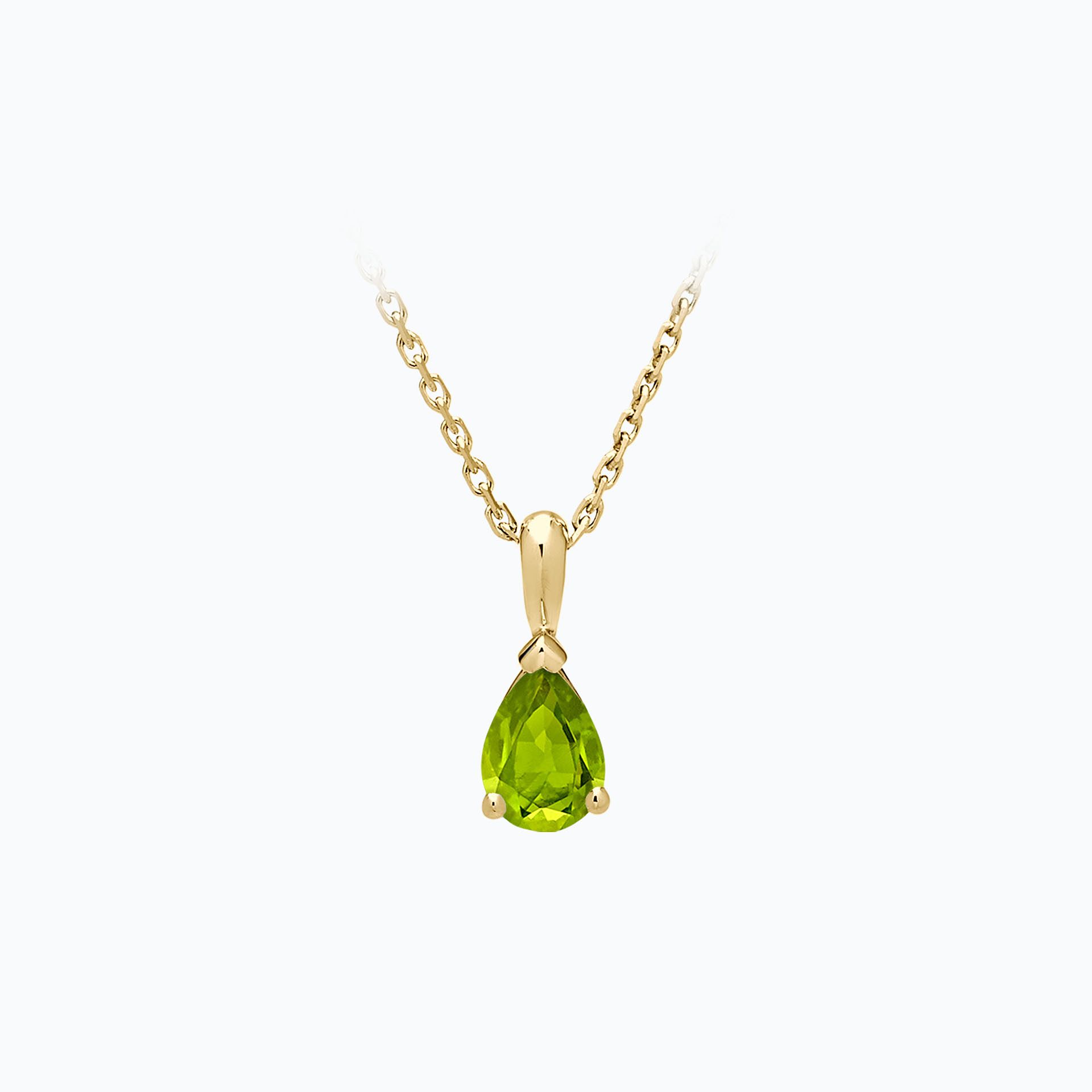 Pendentif Goutte Péridot 6 x 4 mm