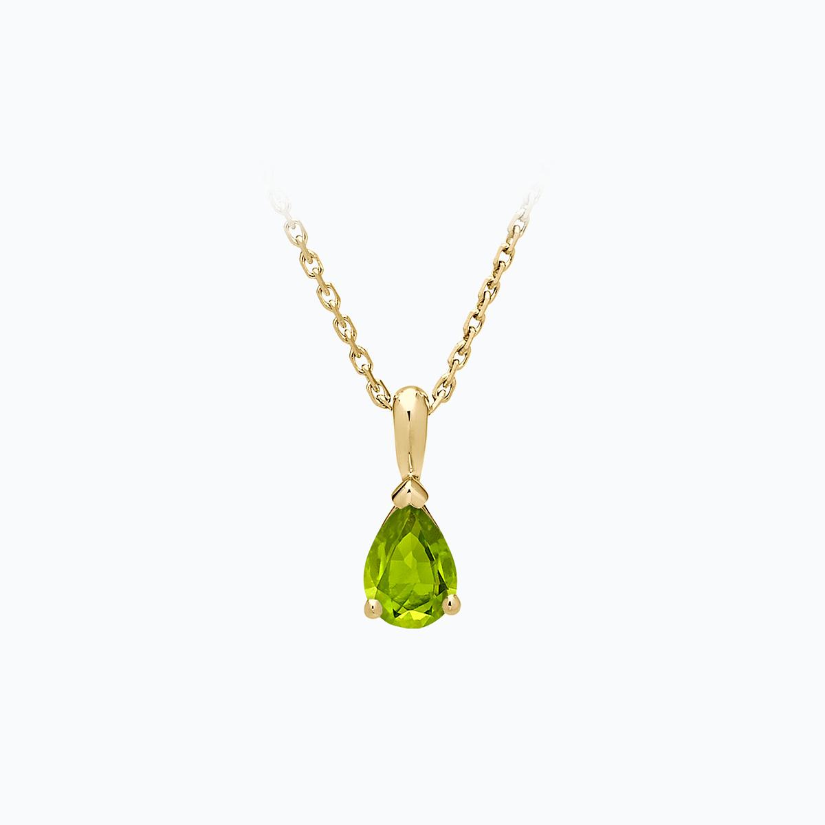 Pendentif Goutte Péridot 6 x 4 mm