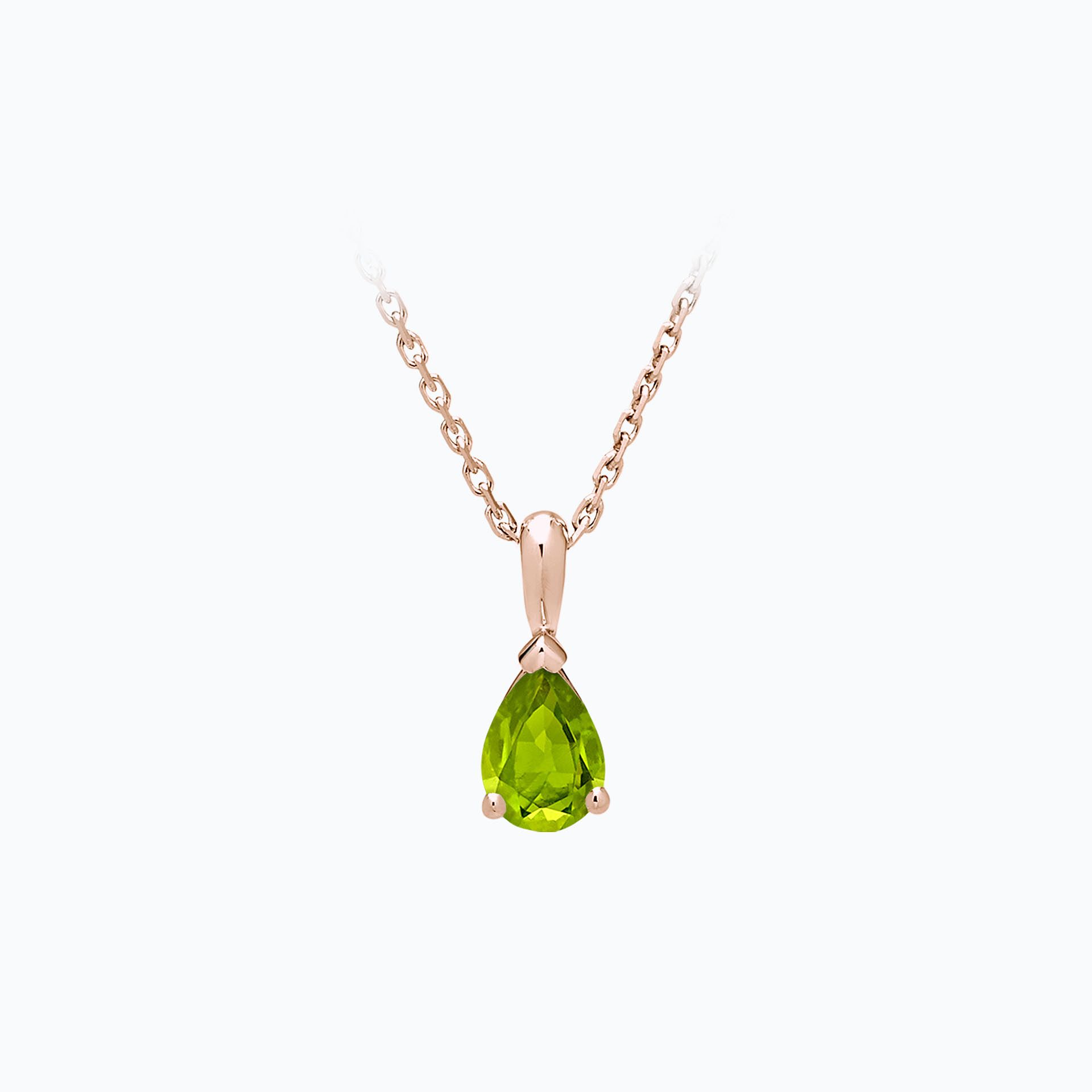 Pendentif Goutte Péridot 6 x 4 mm