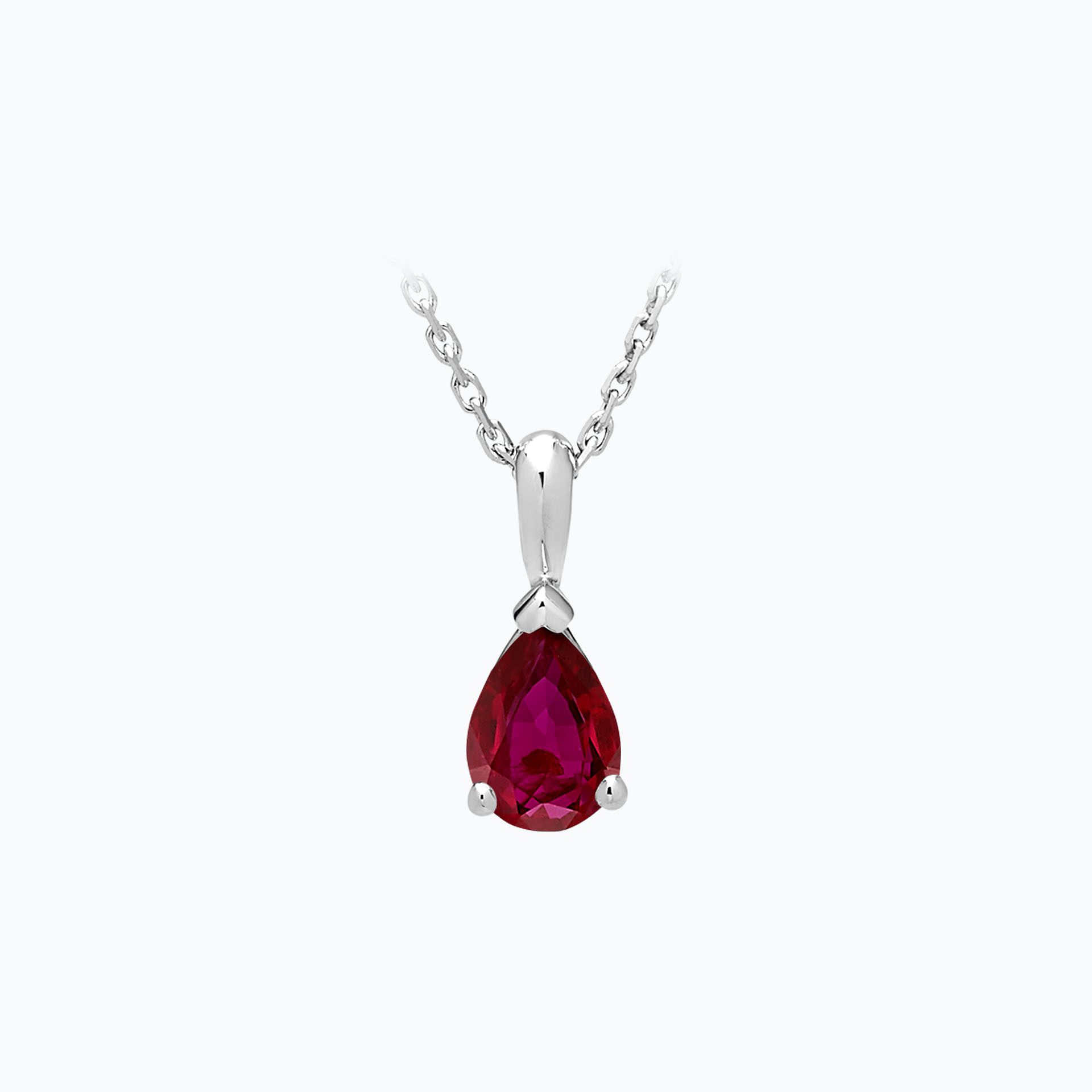 Pendentif Goutte Rubis 7 x 5 mm