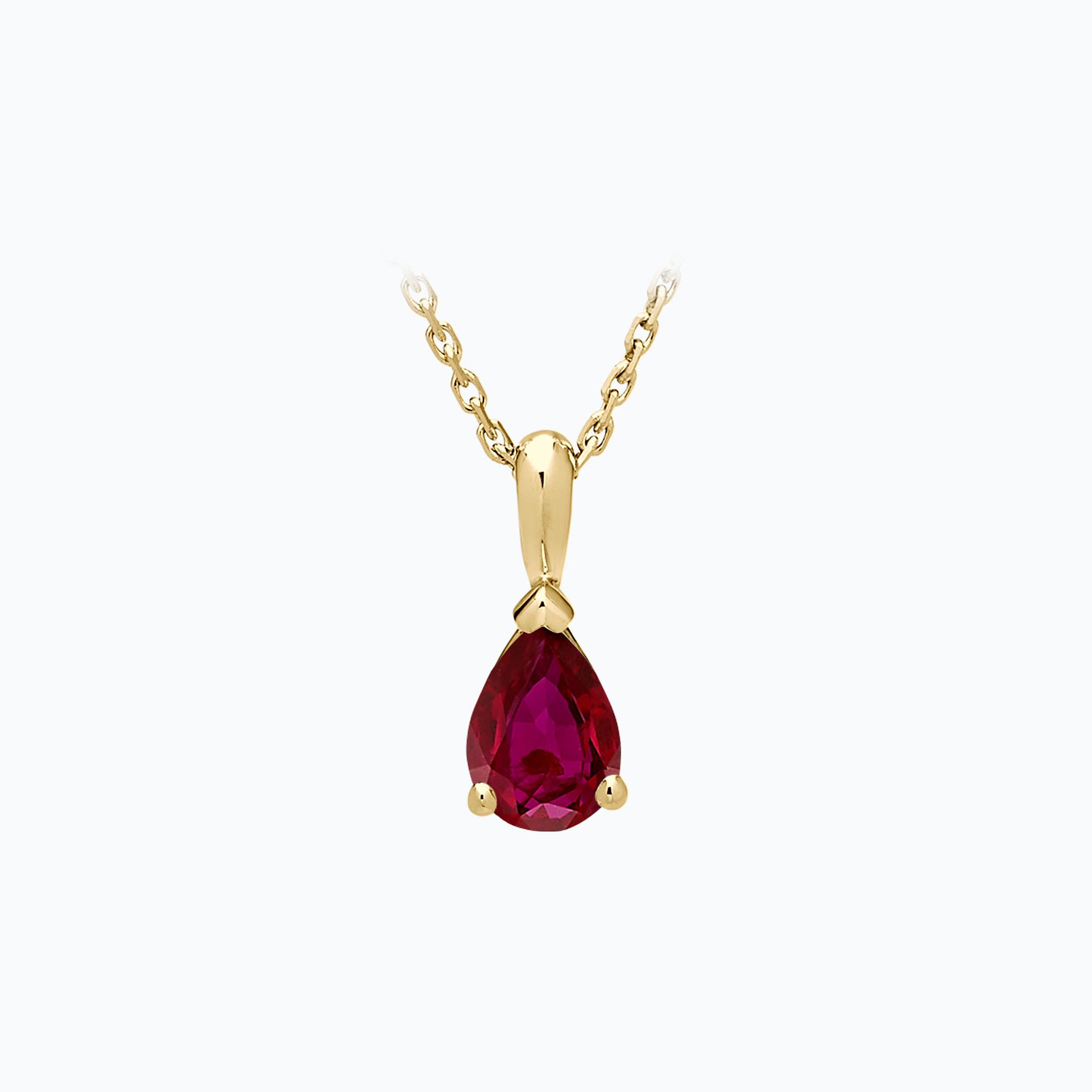 Pendentif Goutte Rubis 7 x 5 mm
