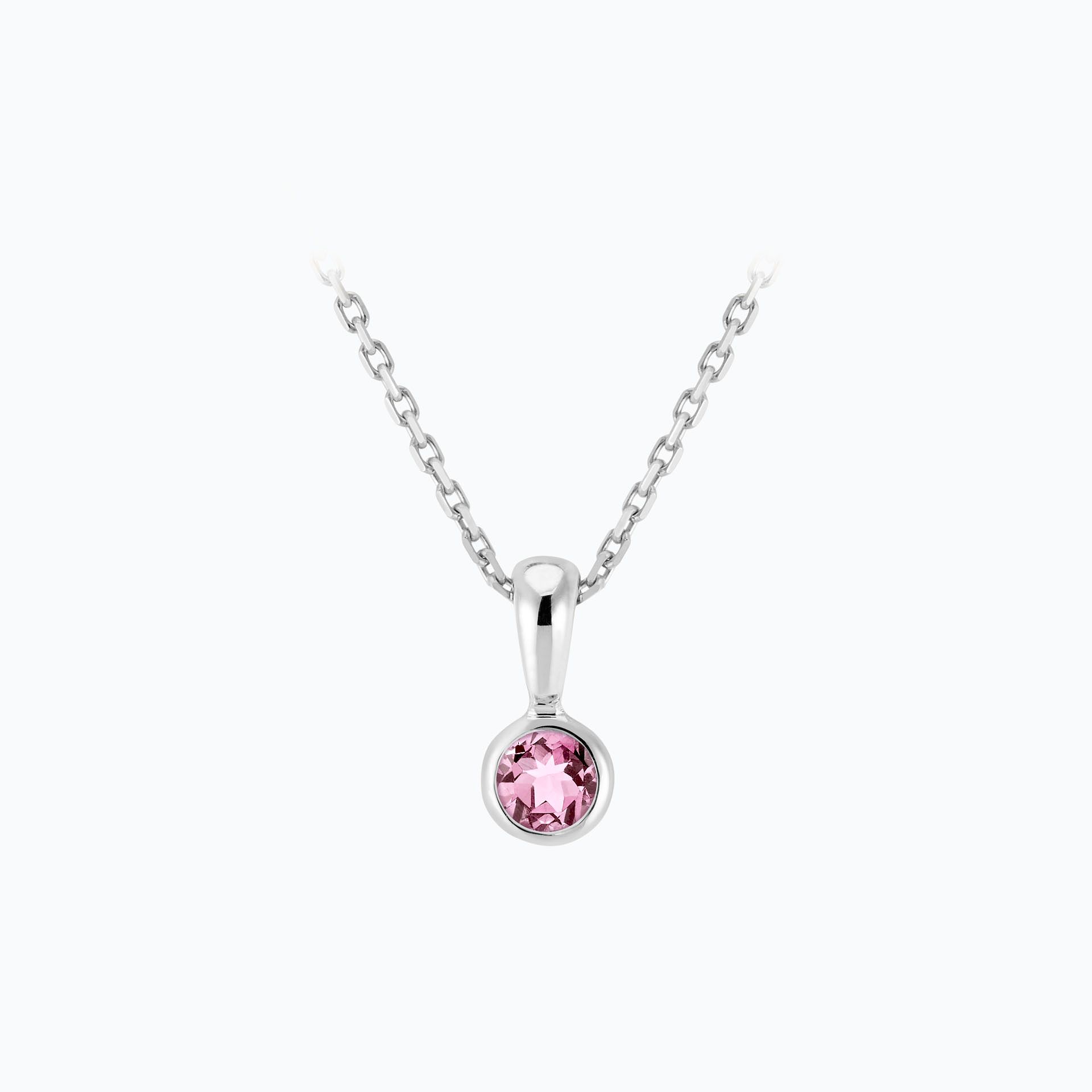 Pendentif Harmony Saphir Rose Poudré 3.5 mm