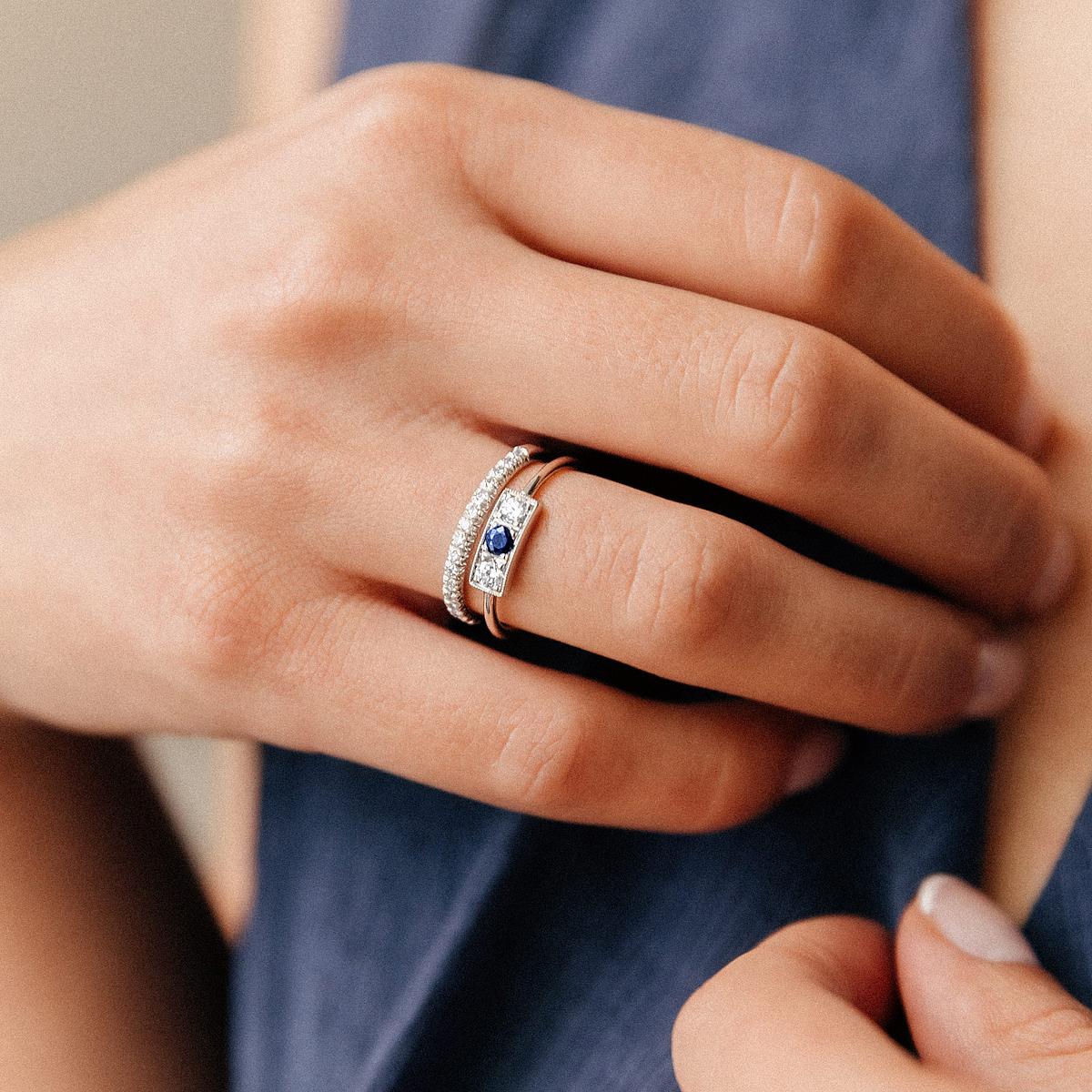 Solitaire Cybèle Millegrain Saphir