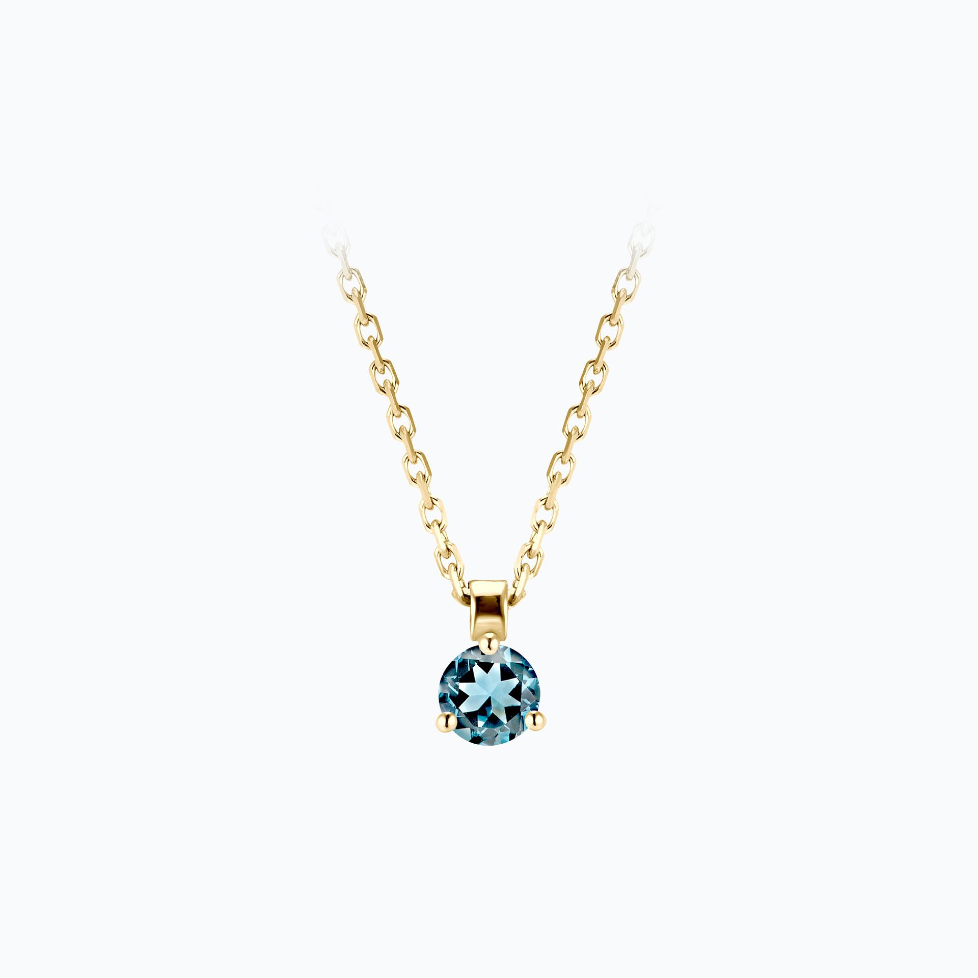 Collier Pyramid Aigue-marine 3.5 mm