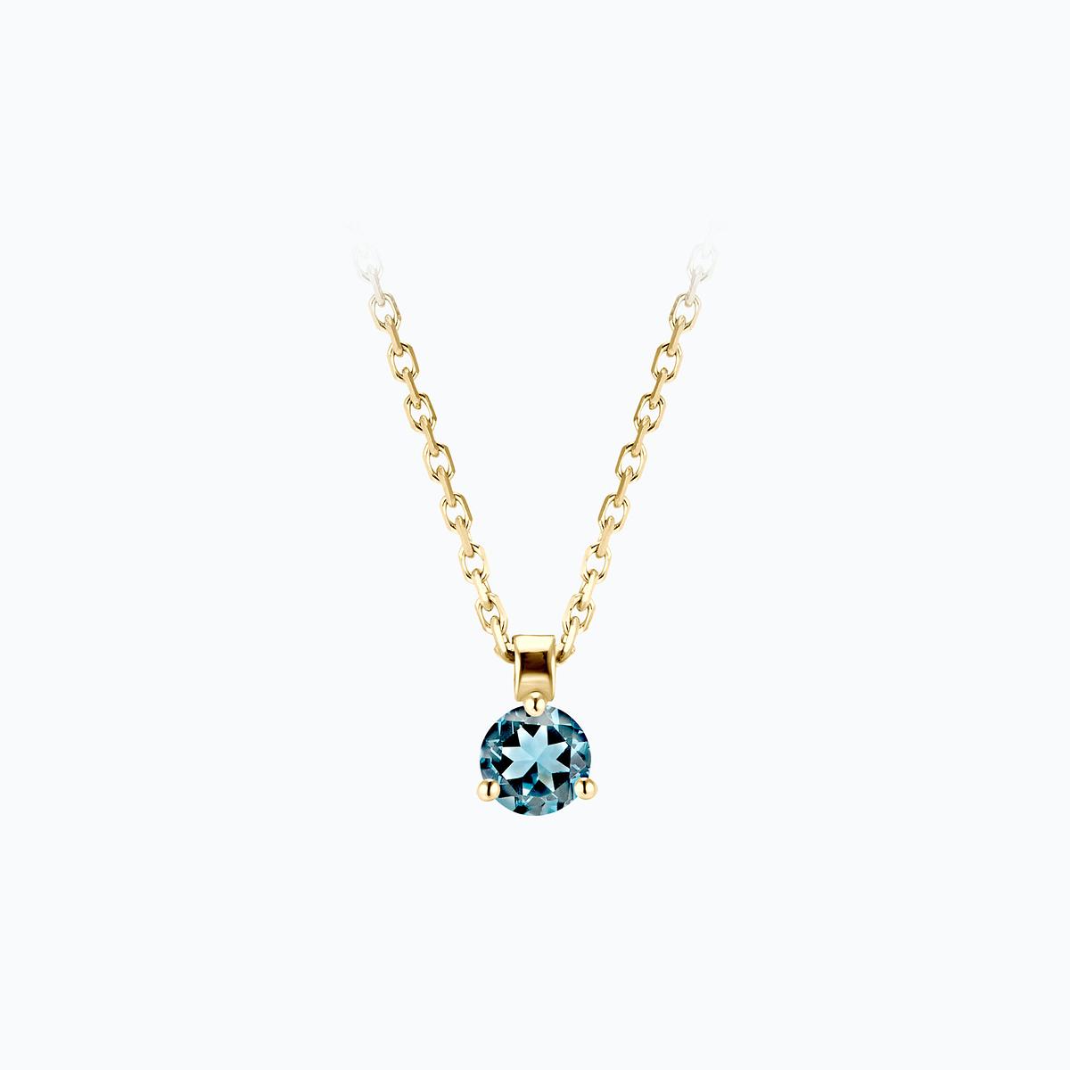 Collier Pyramid Aigue-marine 3.5 mm
