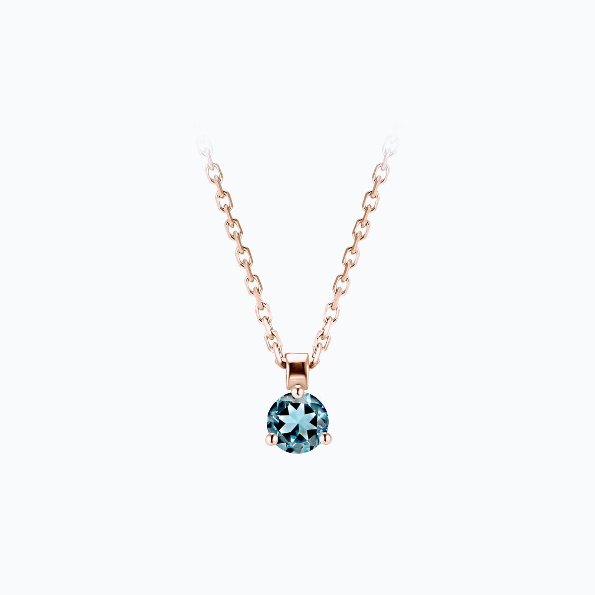 Collier Pyramid Aigue-marine 3.5 mm