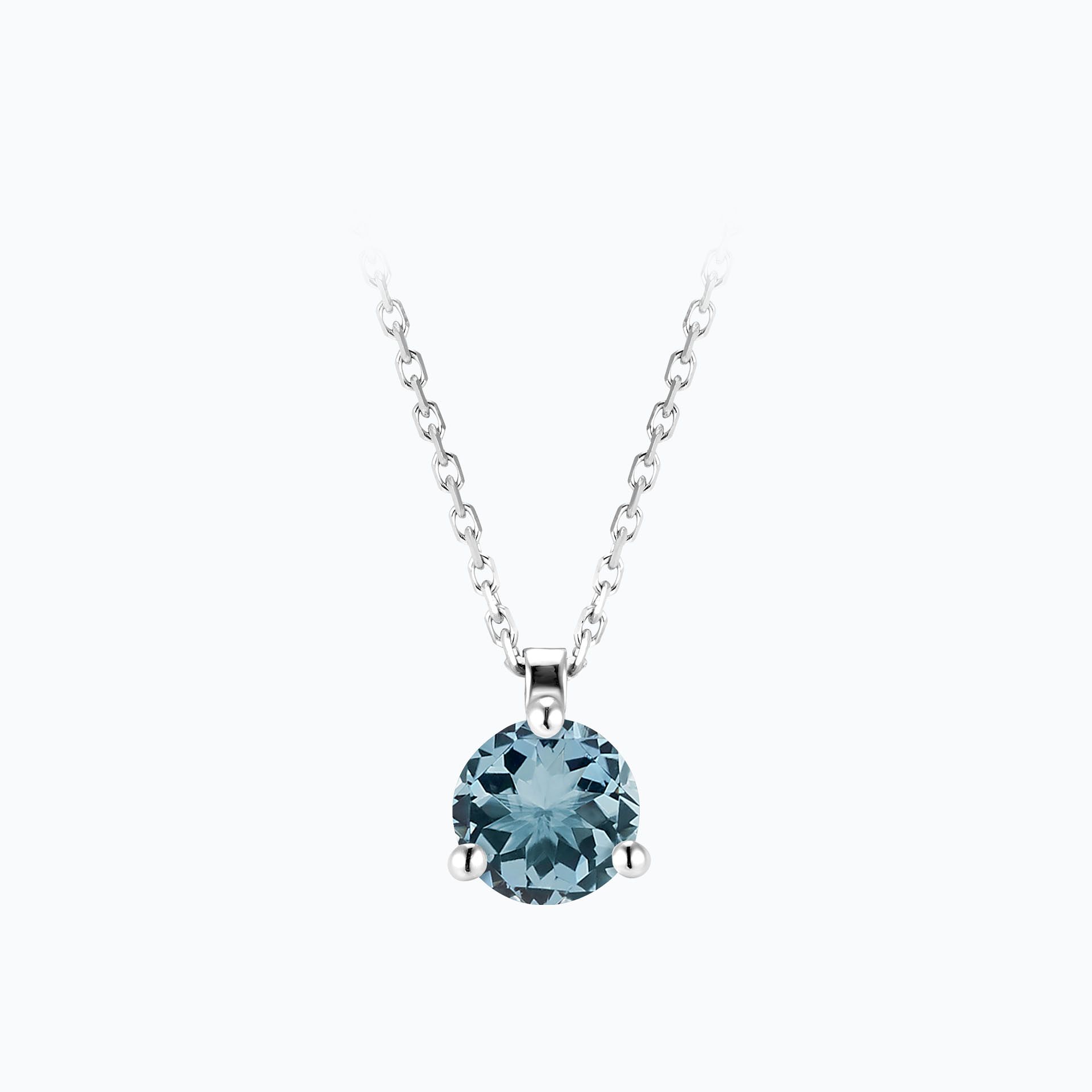 Collier Pyramid Aigue-marine 6 mm