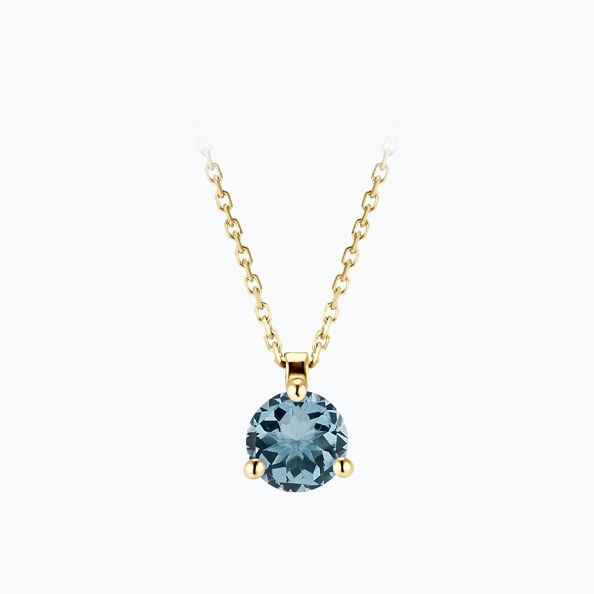 Collier Pyramid Aigue-marine 6 mm