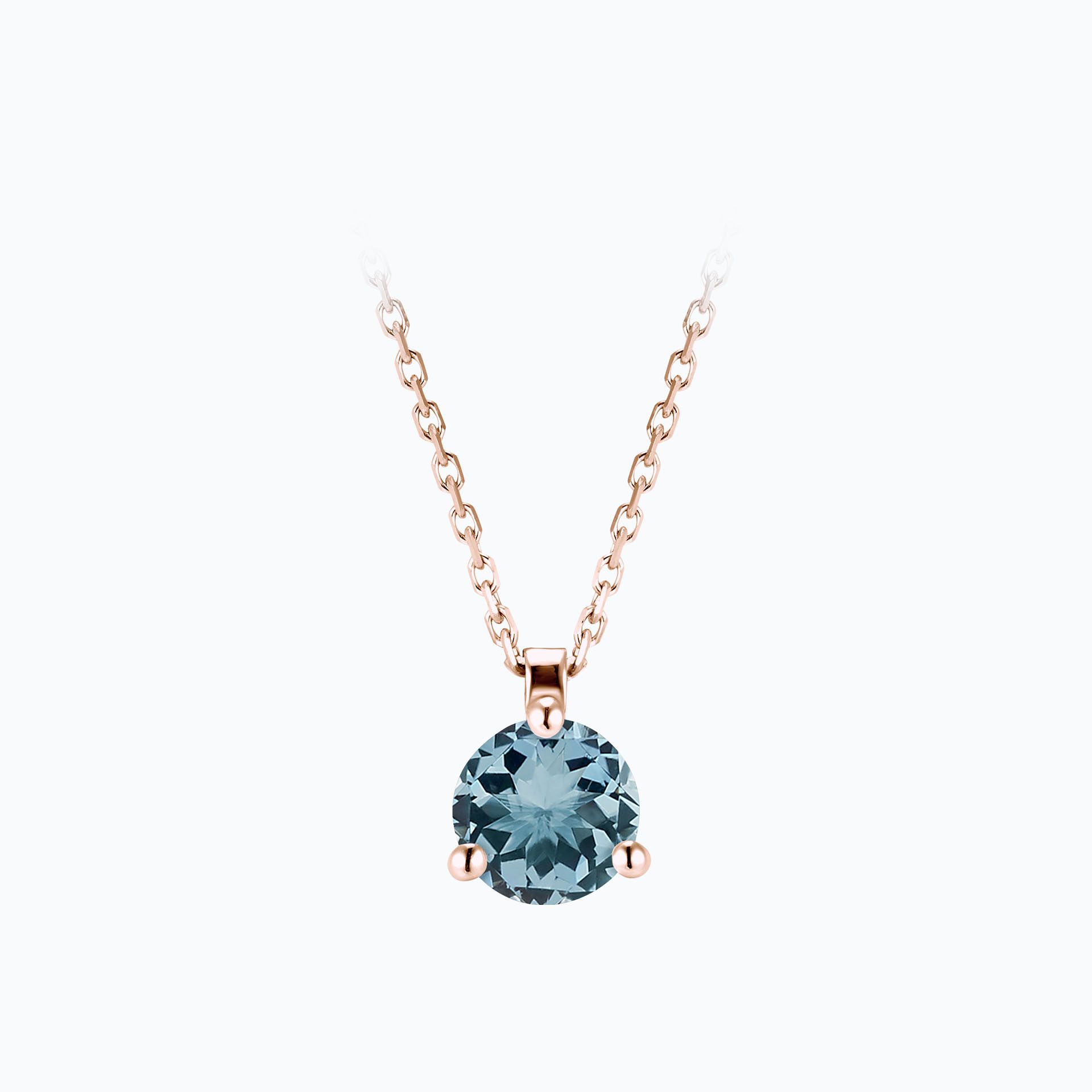 Collier Pyramid Aigue-marine 6 mm
