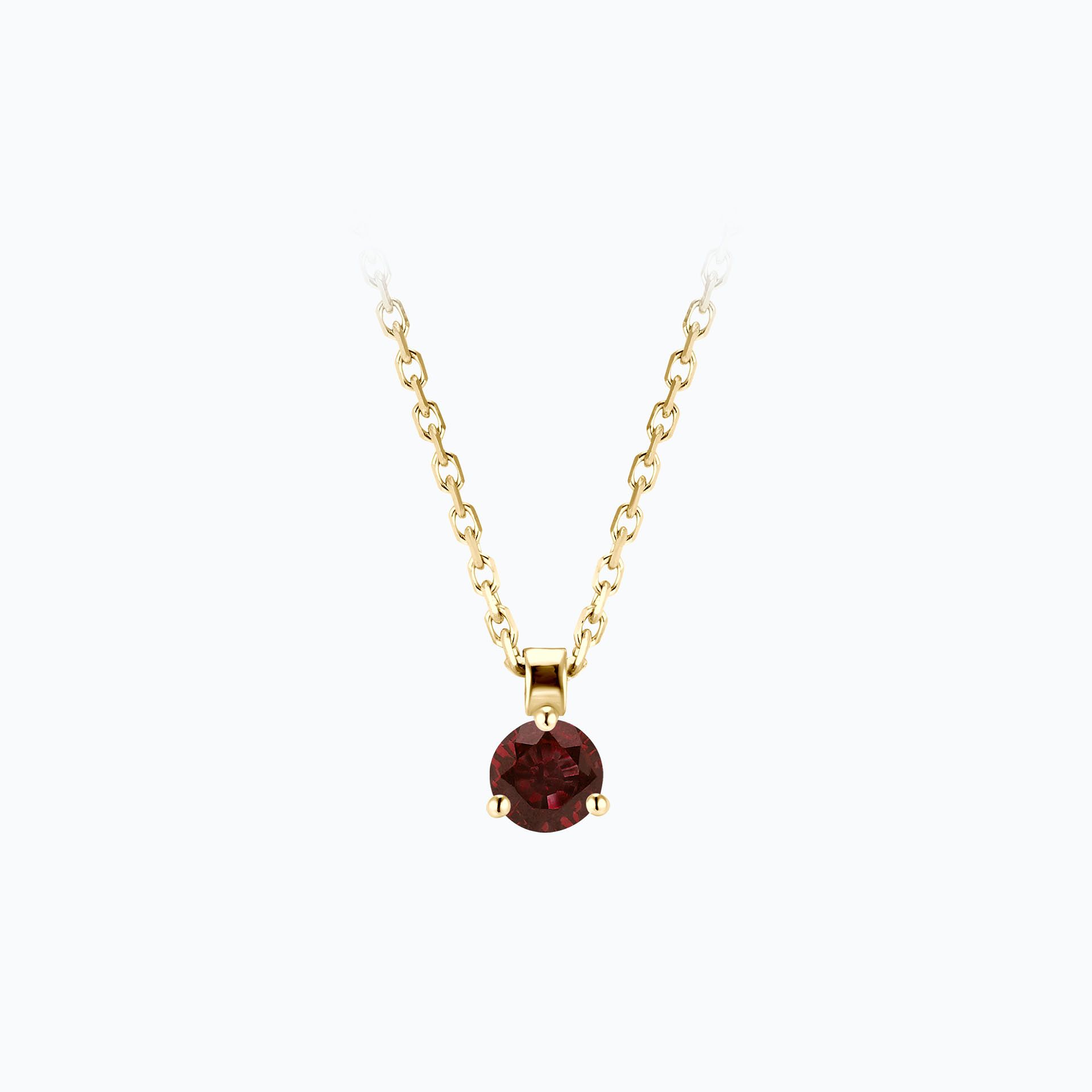 Collier Pyramid Grenat 3.5 mm