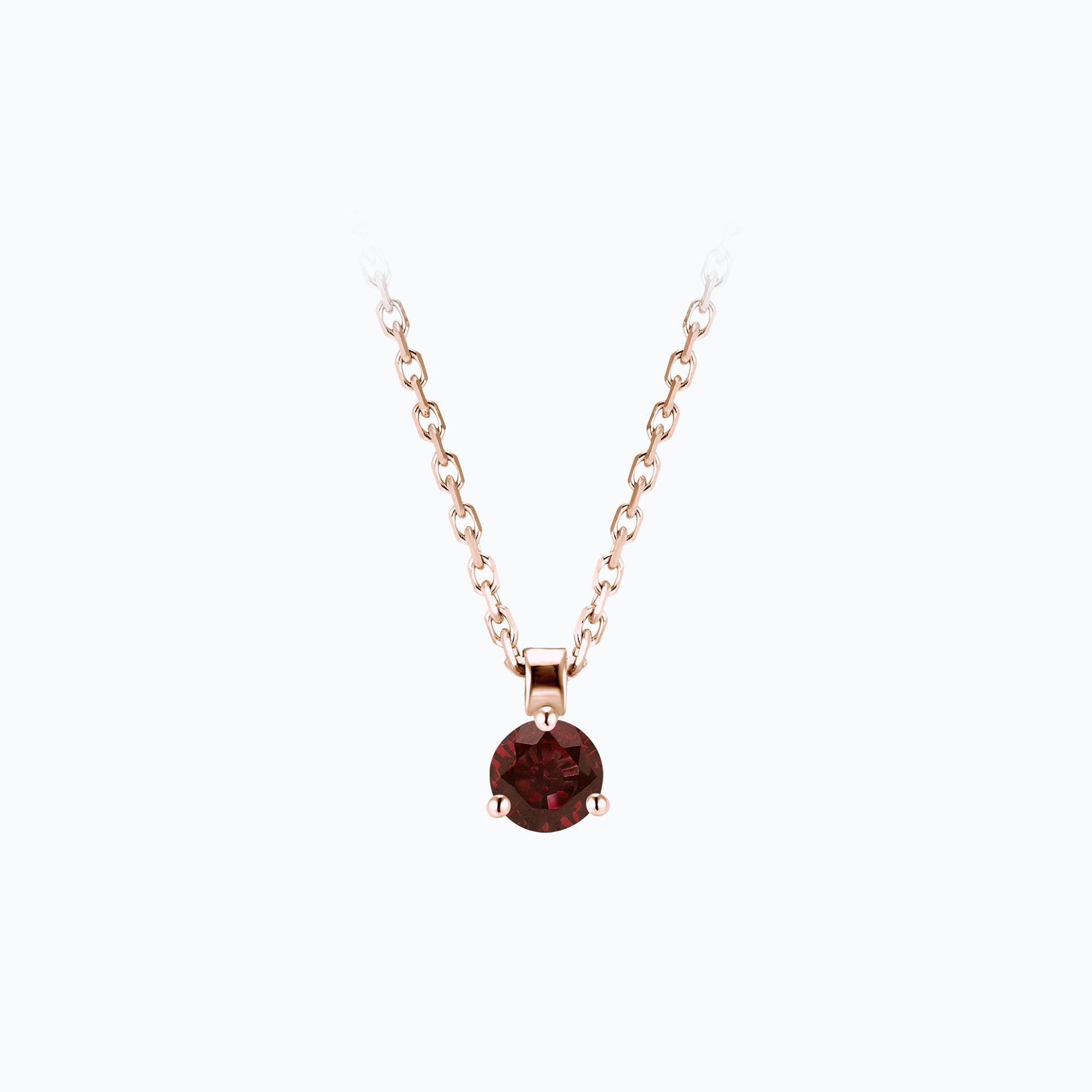 Collier Pyramid Grenat 3.5 mm