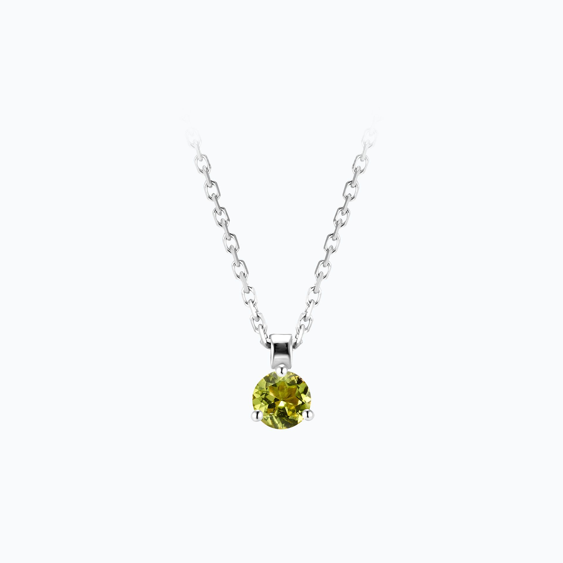 Collier Pyramid Péridot 3.5 mm
