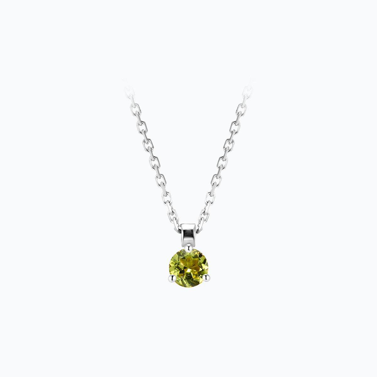 Collier Pyramid Péridot 3.5 mm