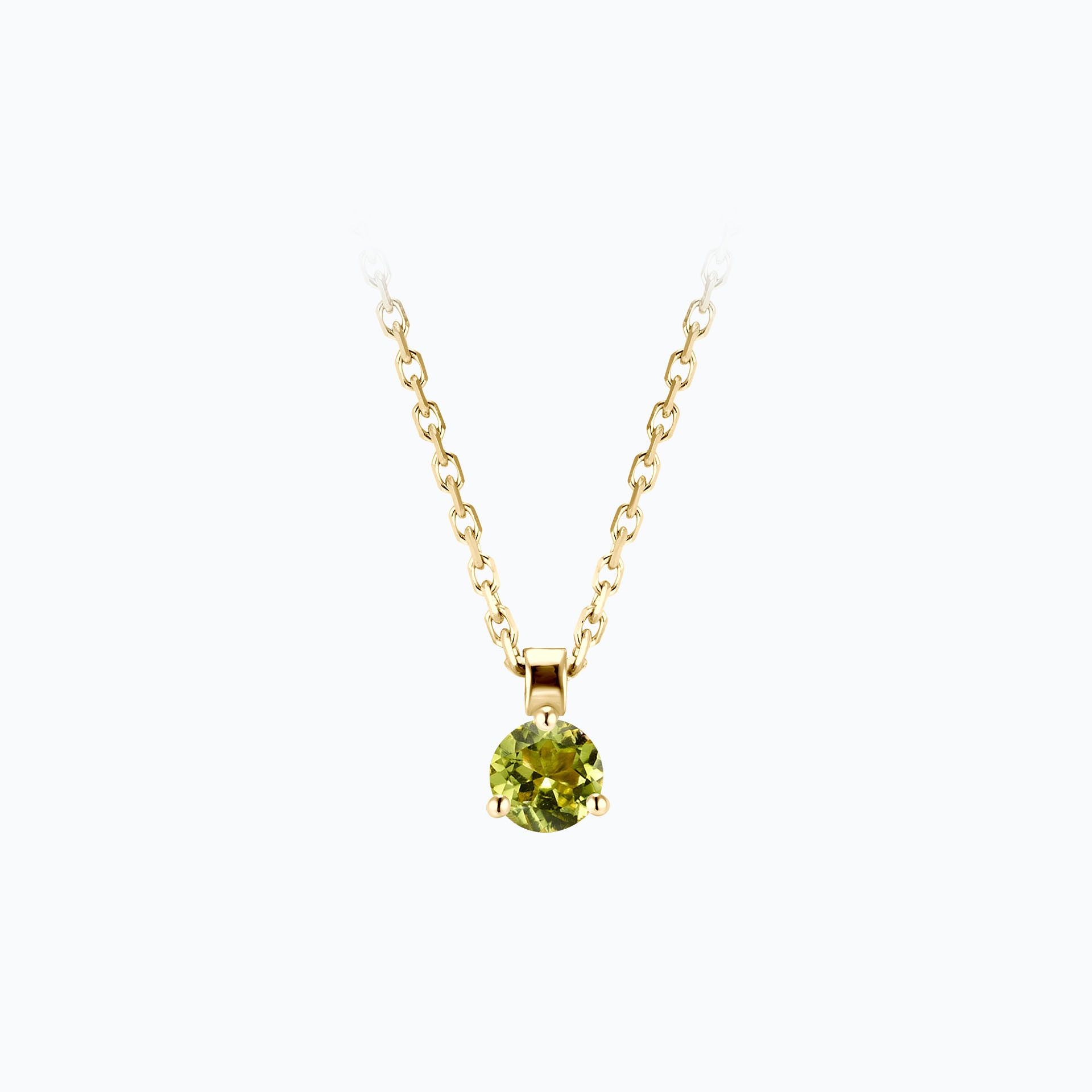 Collier Pyramid Péridot 3.5 mm